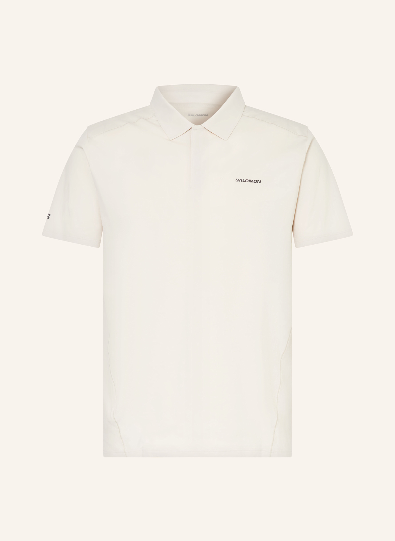 SALOMON Funktions-Poloshirt TRACKLINE: CREME
