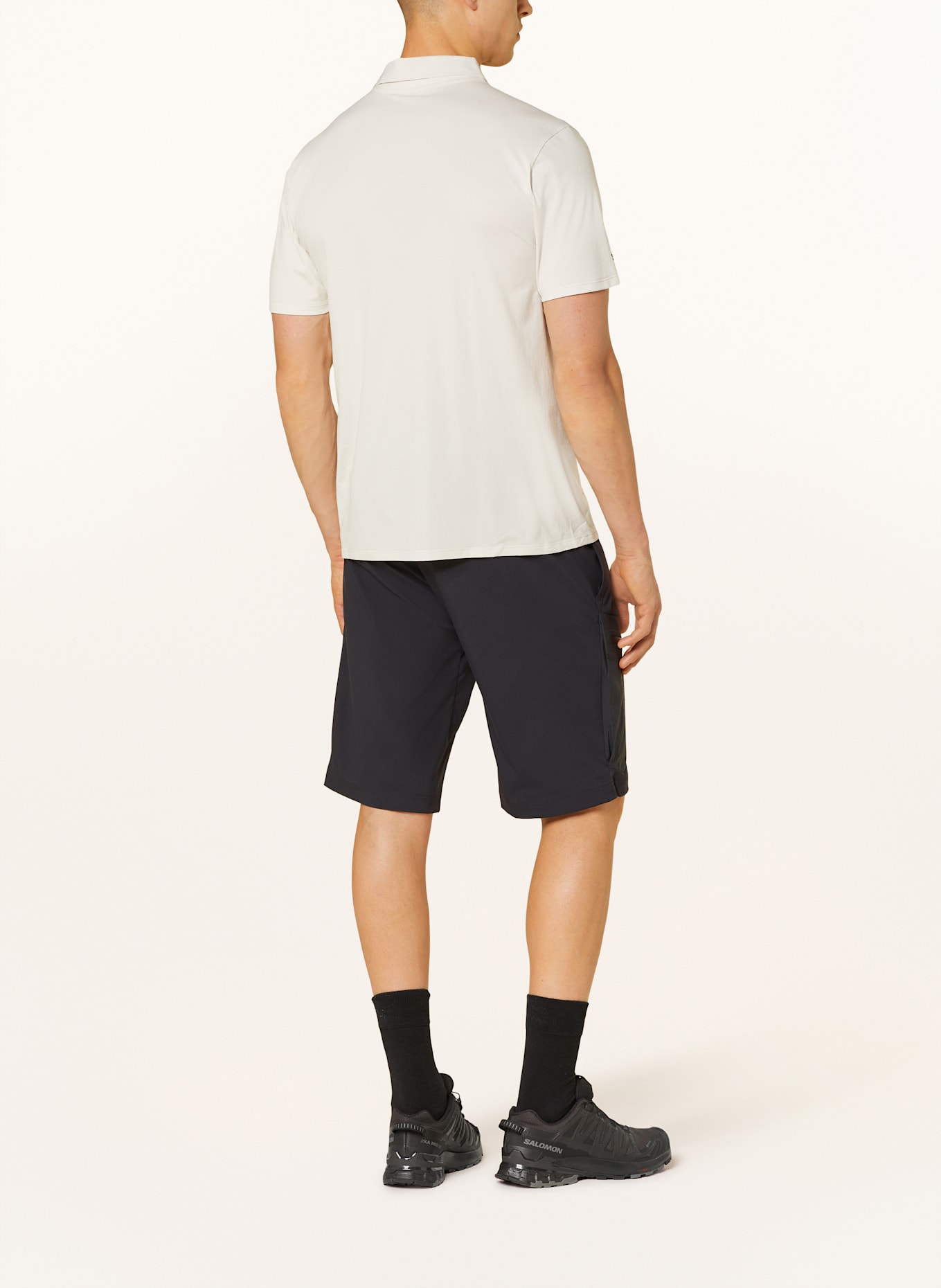 SALOMON Funktions-Poloshirt TRACKLINE: CREME