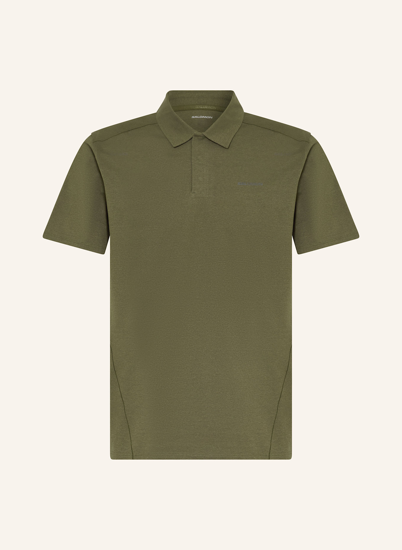 SALOMON Funktions-Poloshirt TRACKLINE: KHAKI