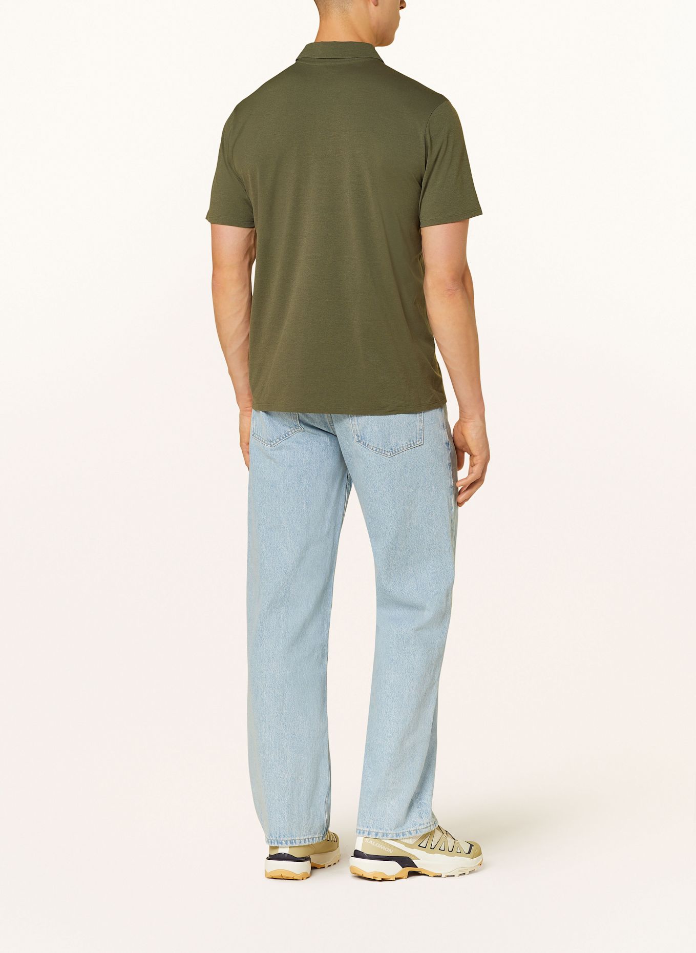 SALOMON Funktions-Poloshirt TRACKLINE: KHAKI