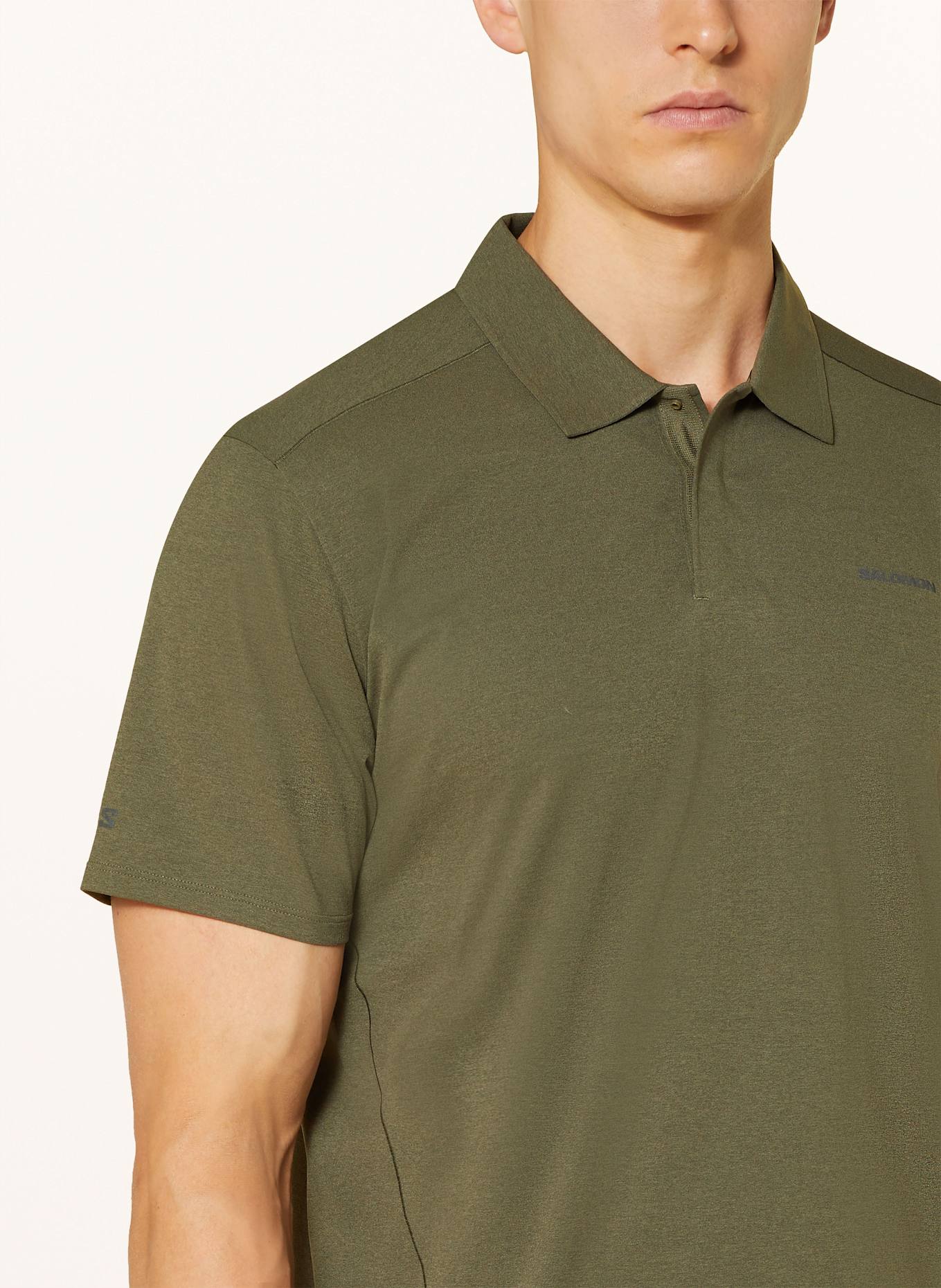SALOMON Funktions-Poloshirt TRACKLINE: KHAKI