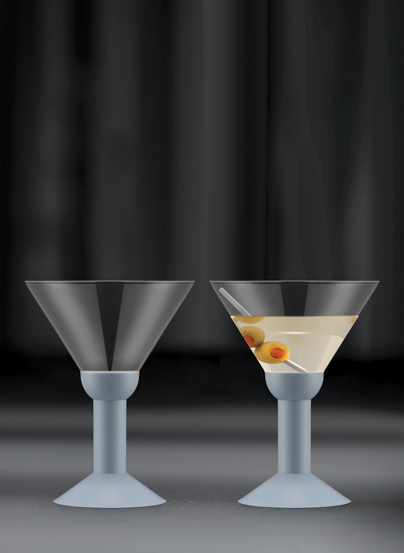 bodum Kieliszki do martini OKTETT, 2 szt.: SZARY