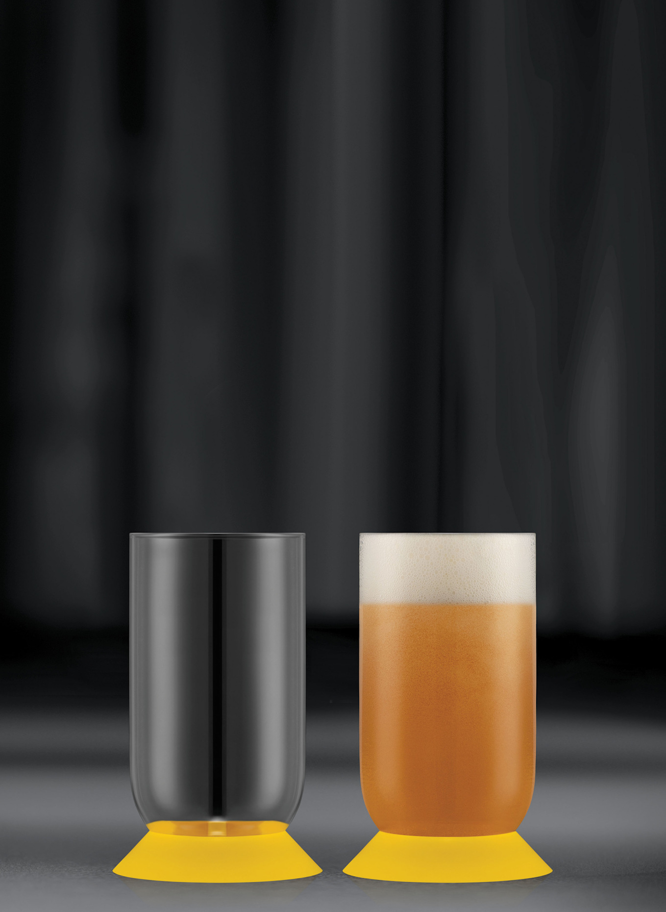 bodum Szklanki do piwa OKTETT, 2 szt.: BIAŁY / ŻÓŁTY