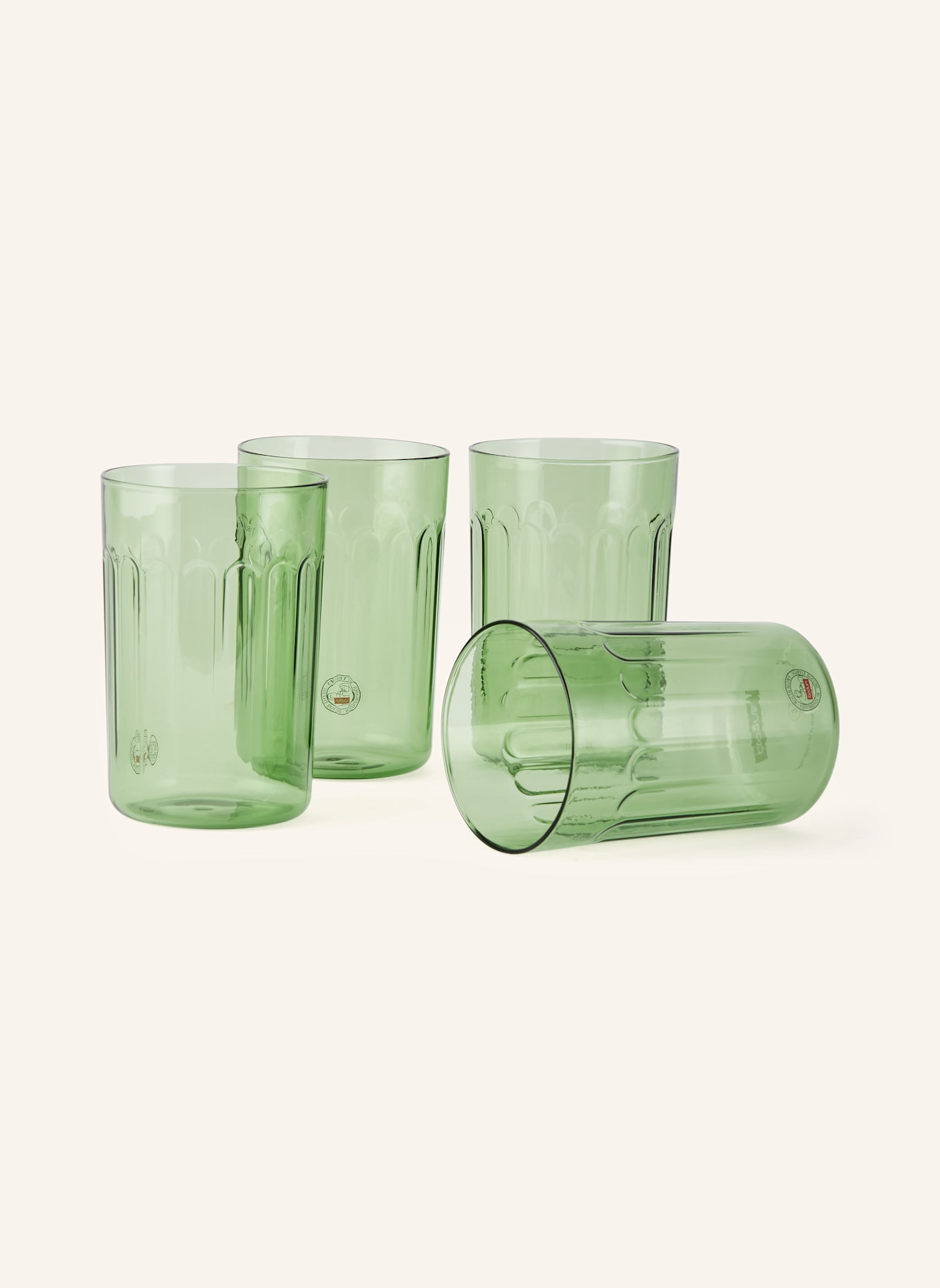 bodum 4er-Set Biergläser: GRÜN