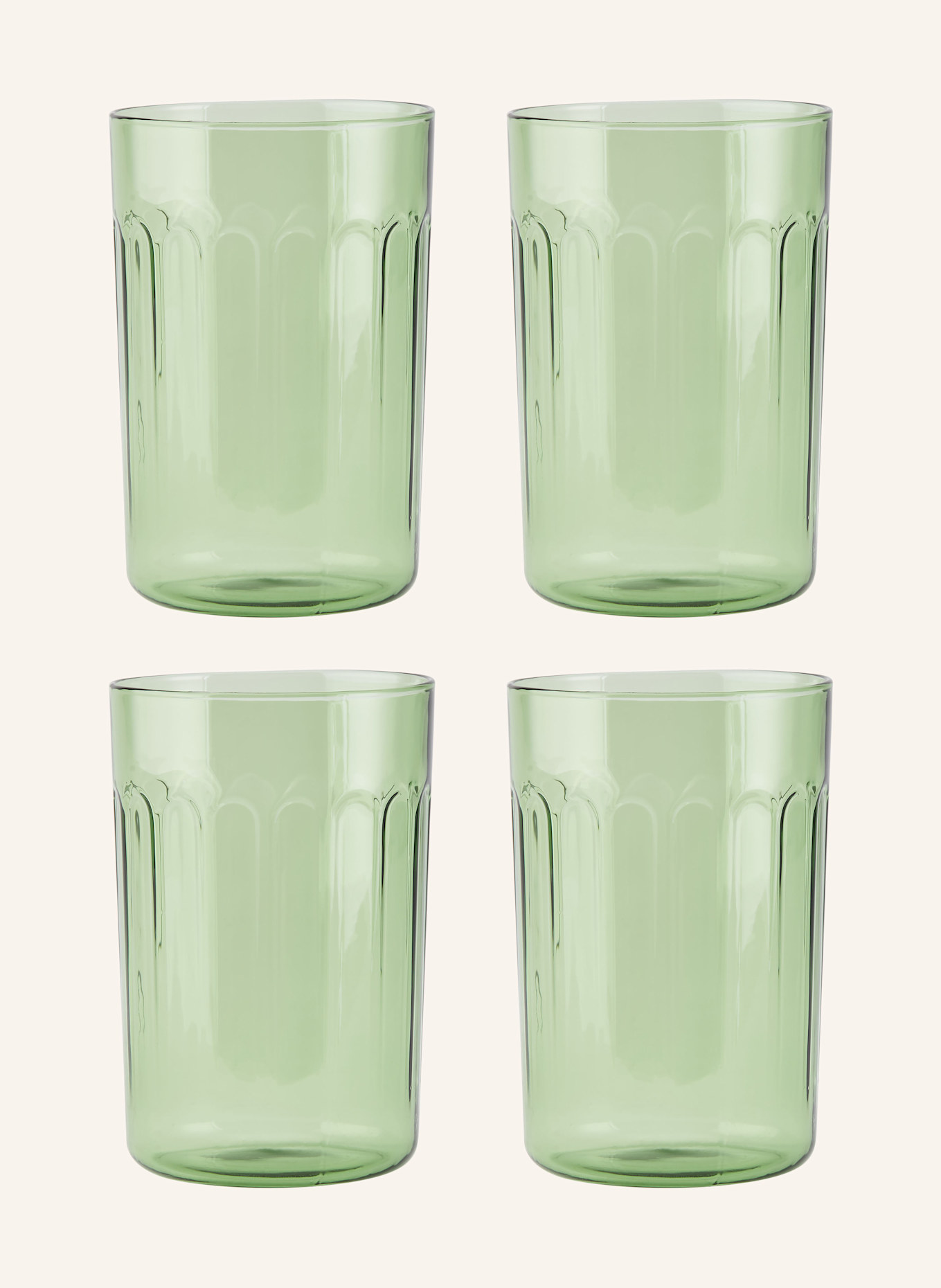 bodum 4er-Set Biergläser: GRÜN