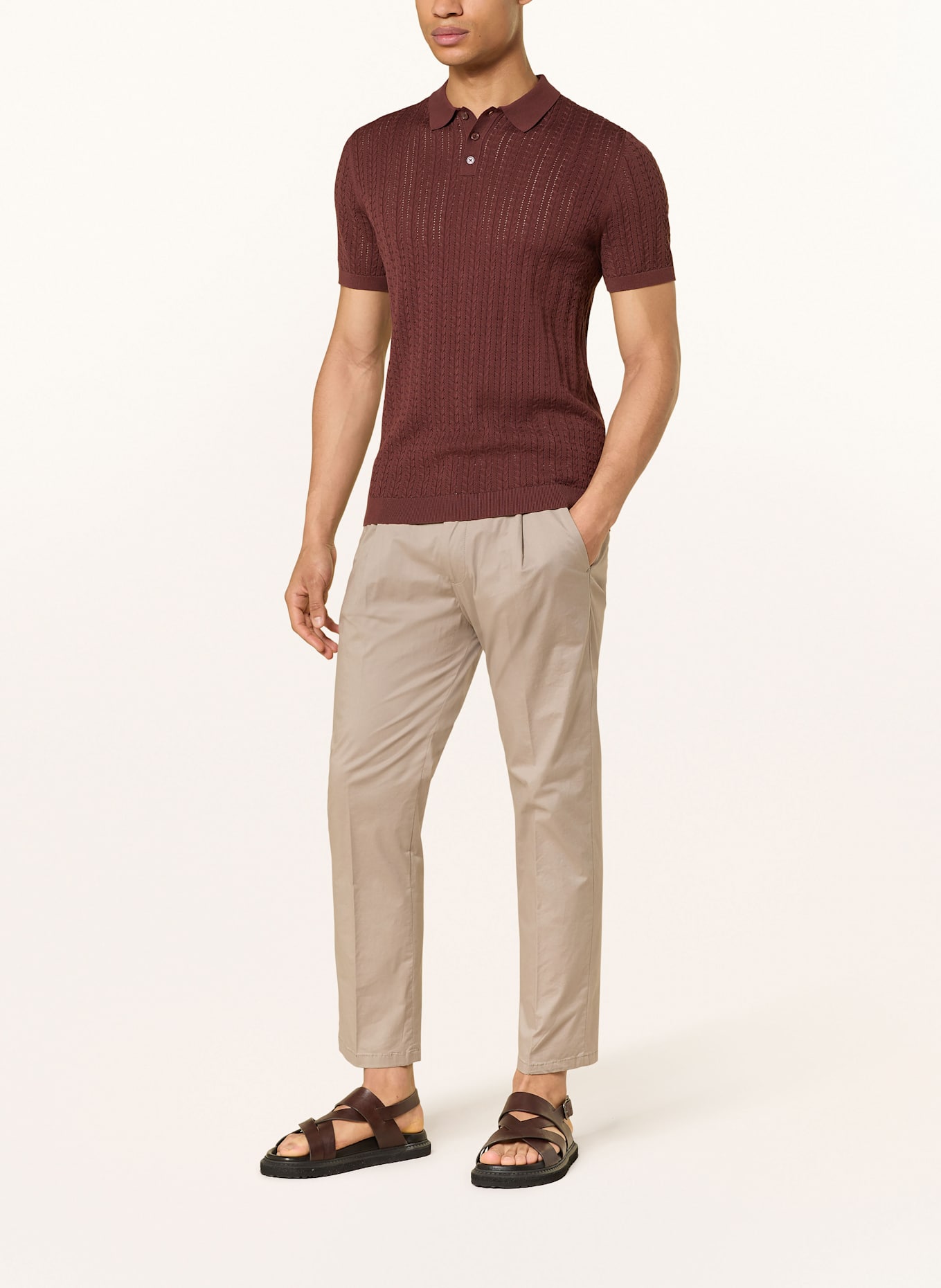 DRYKORN Strick-Poloshirt TRITON Regular Fit: DUNKELROT