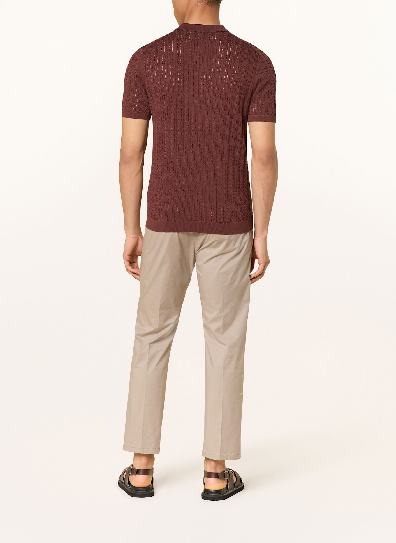 DRYKORN Strick-Poloshirt TRITON Regular Fit: DUNKELROT