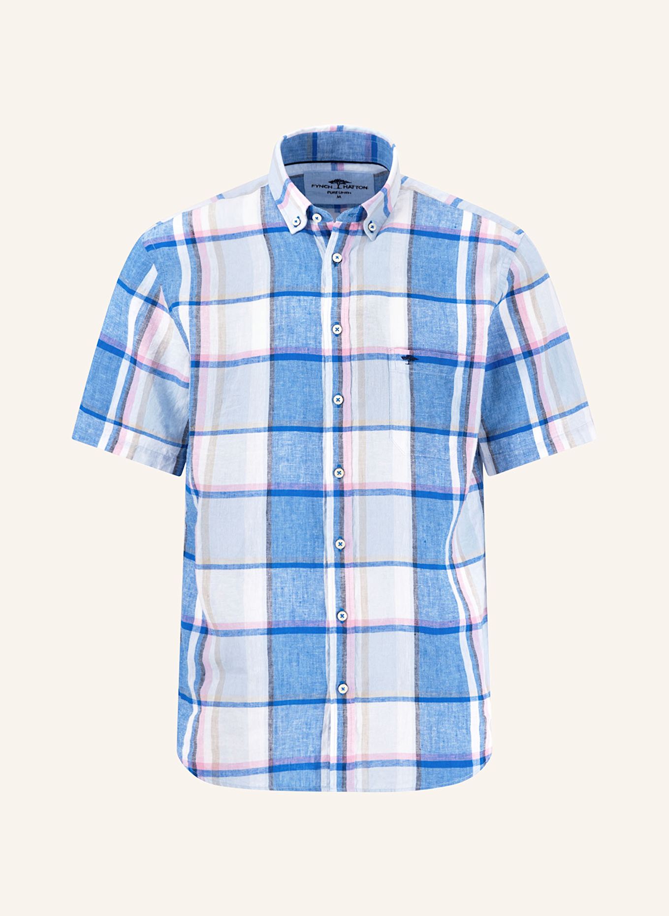 FYNCH-HATTON Kurzarm-Hemd Comfort Fit aus Leinen, Farbe: Jacken für Herren (Bild 1)