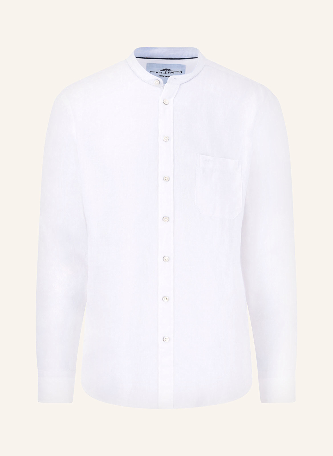 FYNCH-HATTON Lněná košile Regular Fit: 802 WHITE