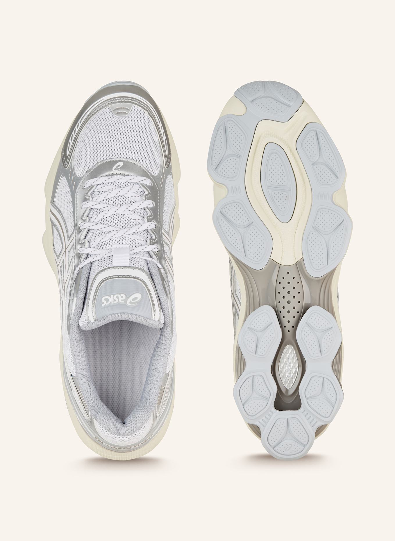 ASICS Sneaker GEL-KINETIC FLUENT: WEISS/ GRAU/ SILBER