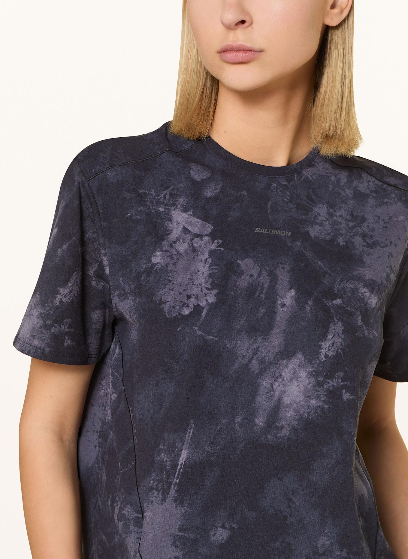 SALOMON T-Shirt TRACKLINE: DUNKELBLAU