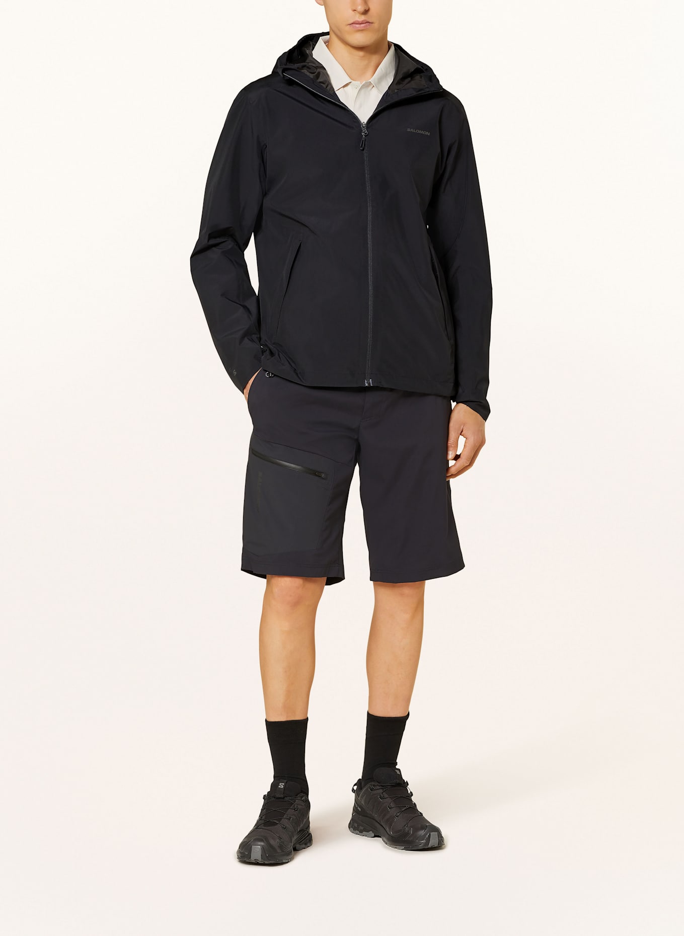 SALOMON Regenjacke OUTSCAPE 2L: SCHWARZ