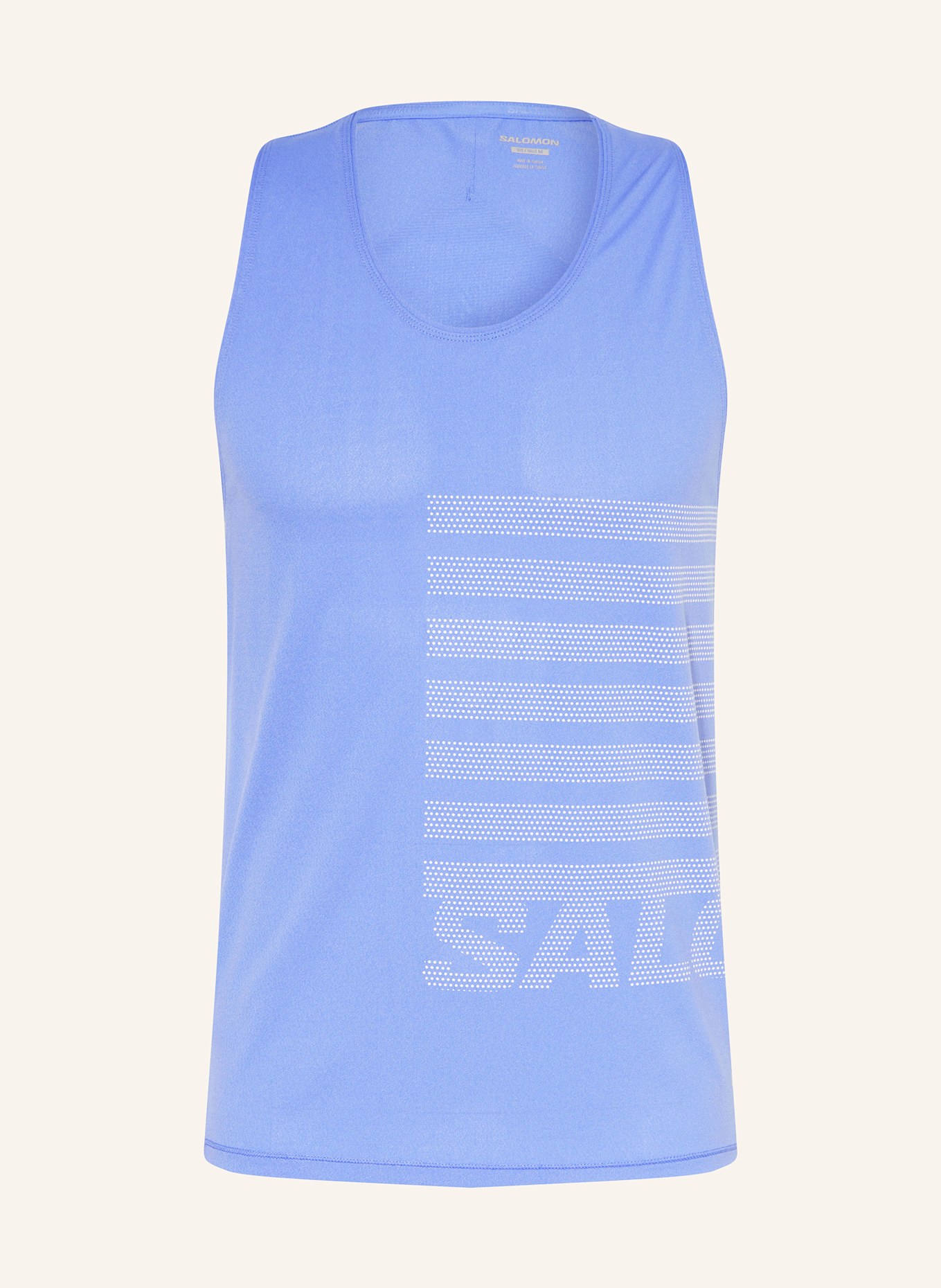 SALOMON Lauftop SENSE AERO GRAPHIC: BLAU/ WEISS