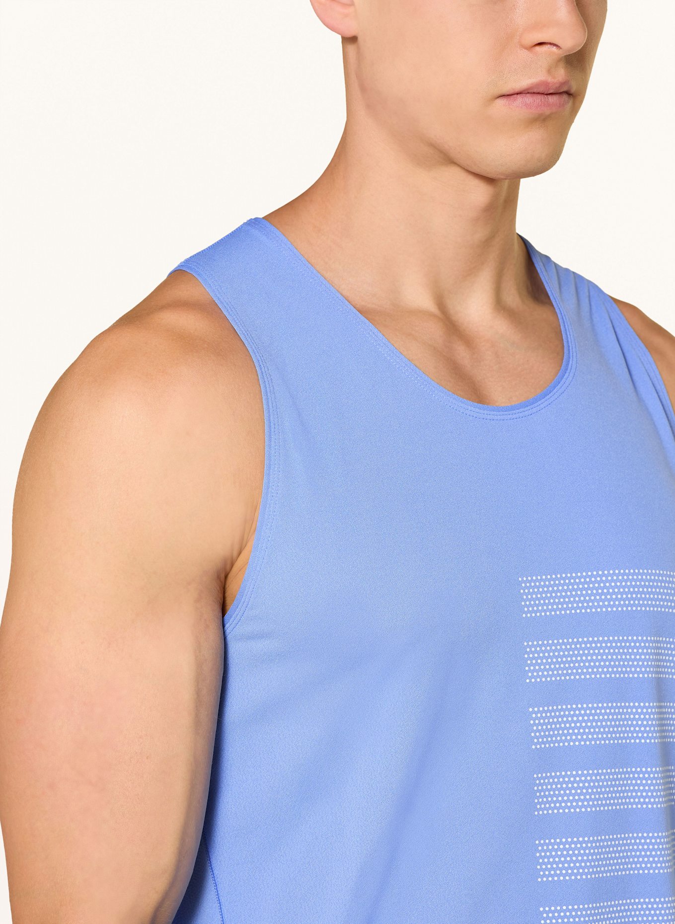 SALOMON Lauftop SENSE AERO GRAPHIC: BLAU/ WEISS