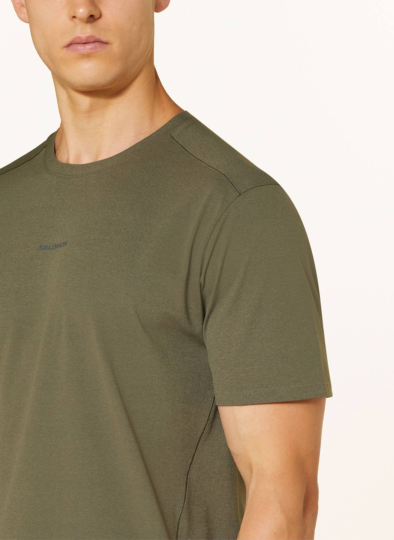 SALOMON T-Shirt TRACKLINE: KHAKI