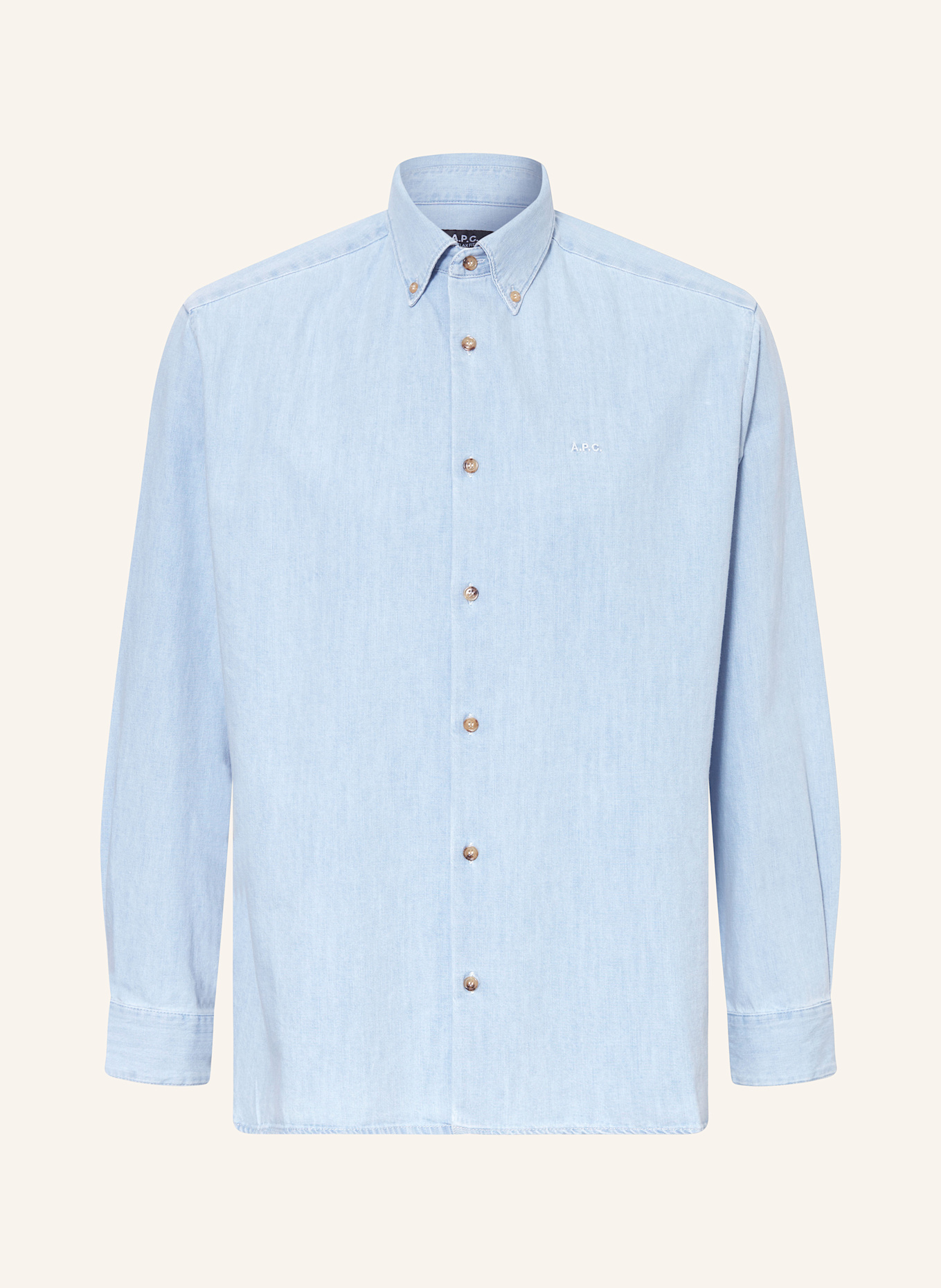 A.P.C. MATHIAS Relax Fit denim shirt: LIGHT BLUE