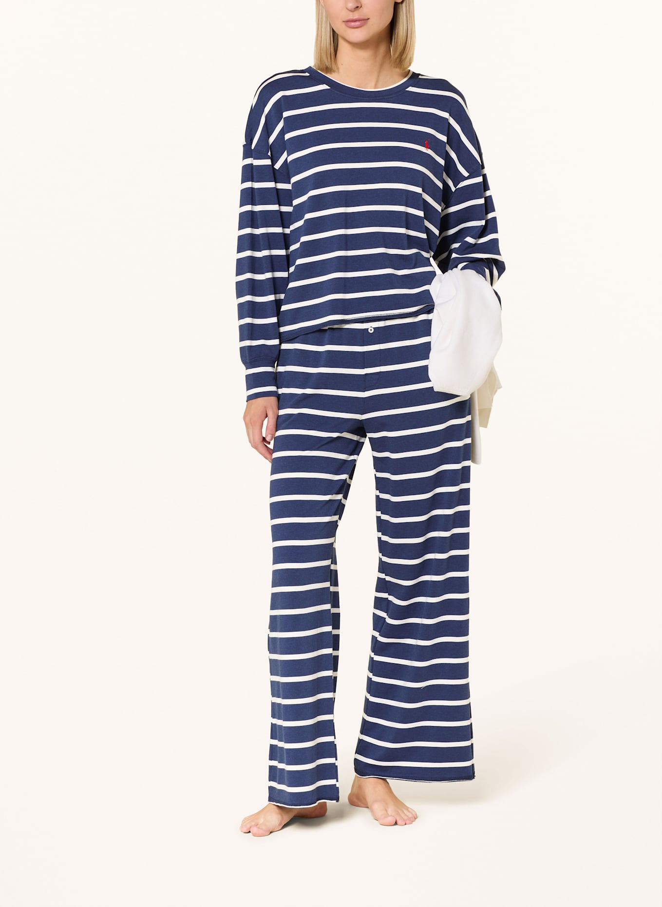 POLO RALPH LAUREN Lounge set: DARK BLUE / WHITE
