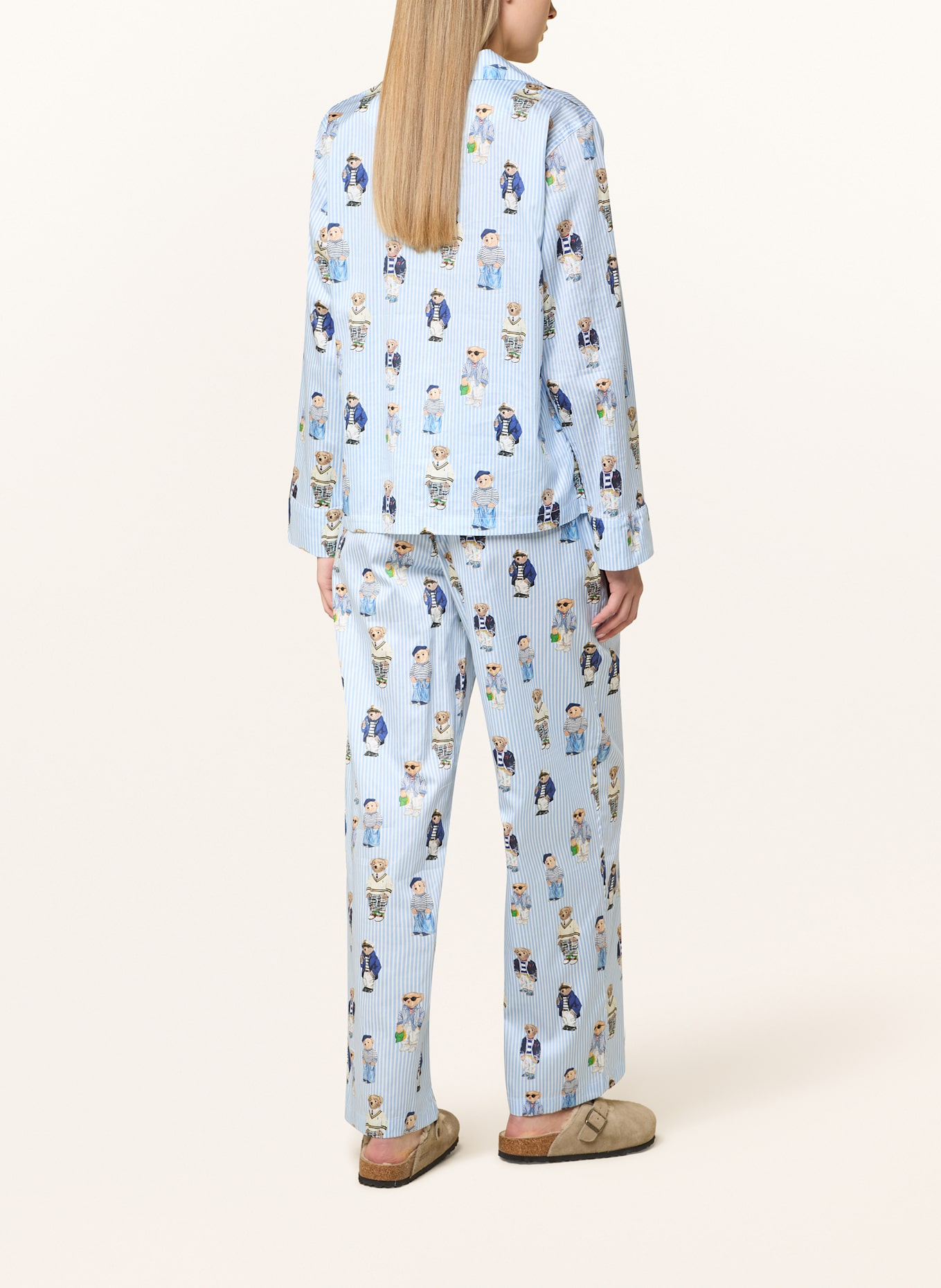 POLO RALPH LAUREN Schlafanzug: HELLBLAU / WEISS