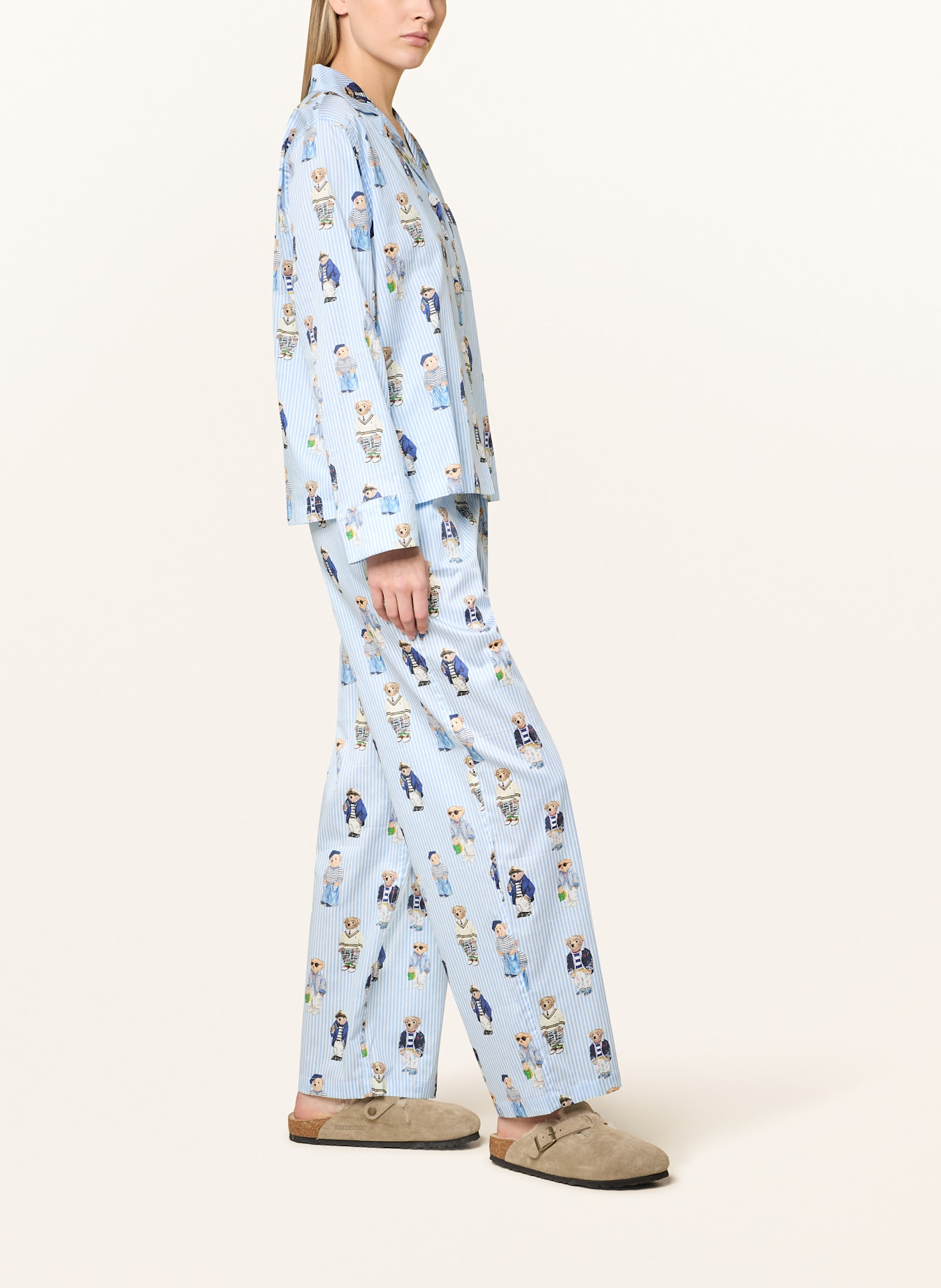 POLO RALPH LAUREN Schlafanzug: HELLBLAU / WEISS