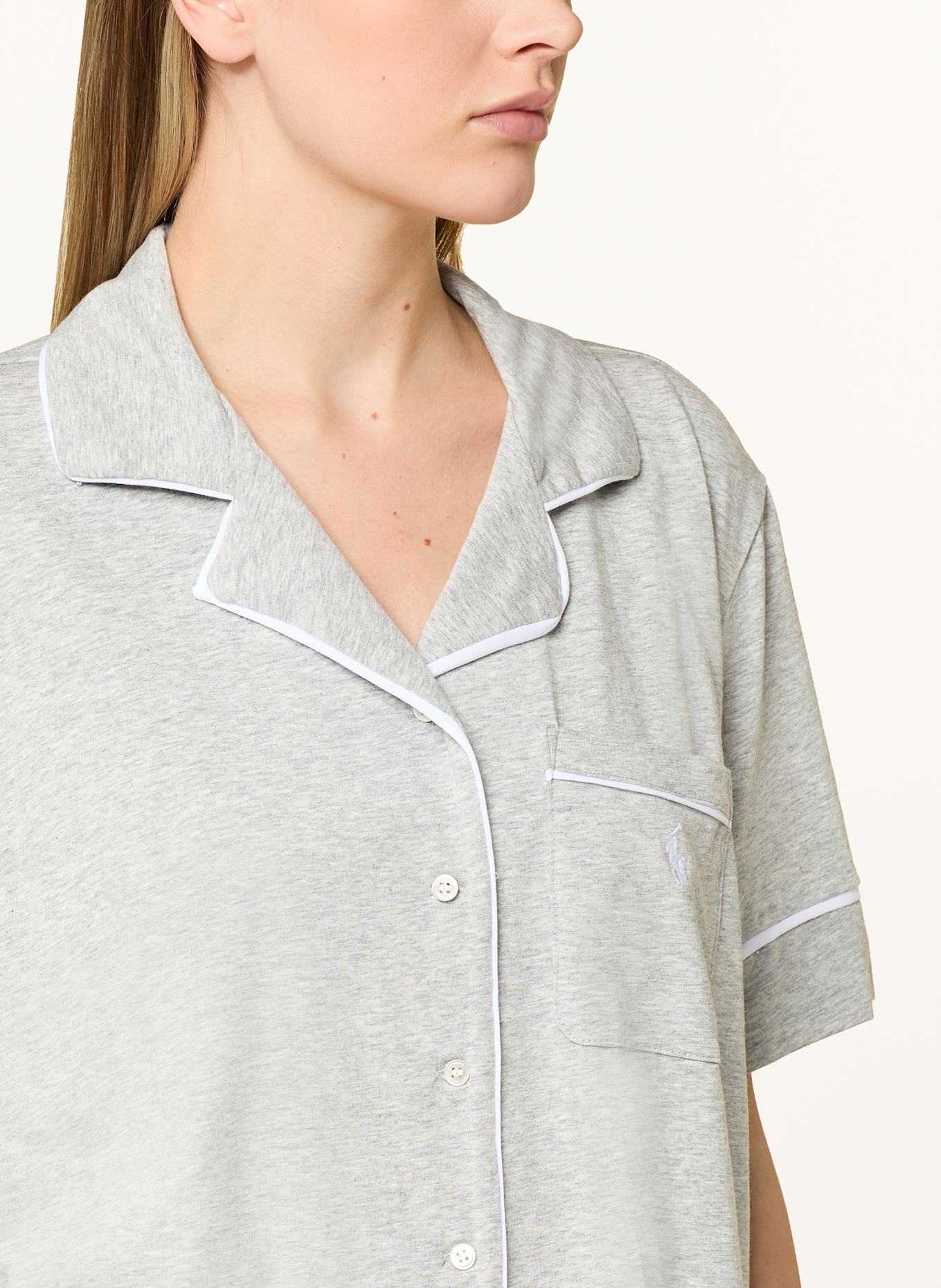 POLO RALPH LAUREN Shorty-Schlafanzug: HELLGRAU