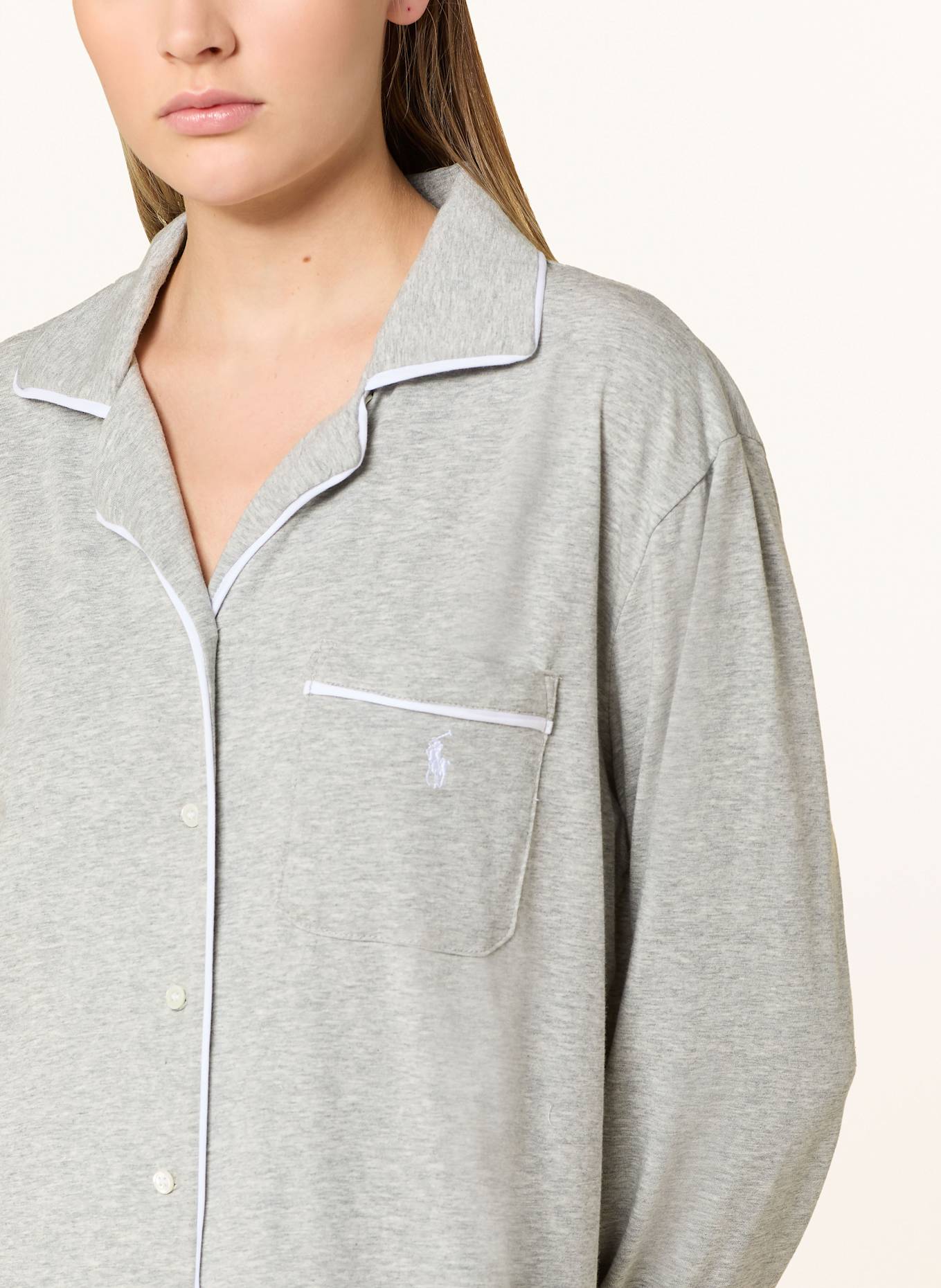 POLO RALPH LAUREN chemise de nuit: GRIS CLAIR