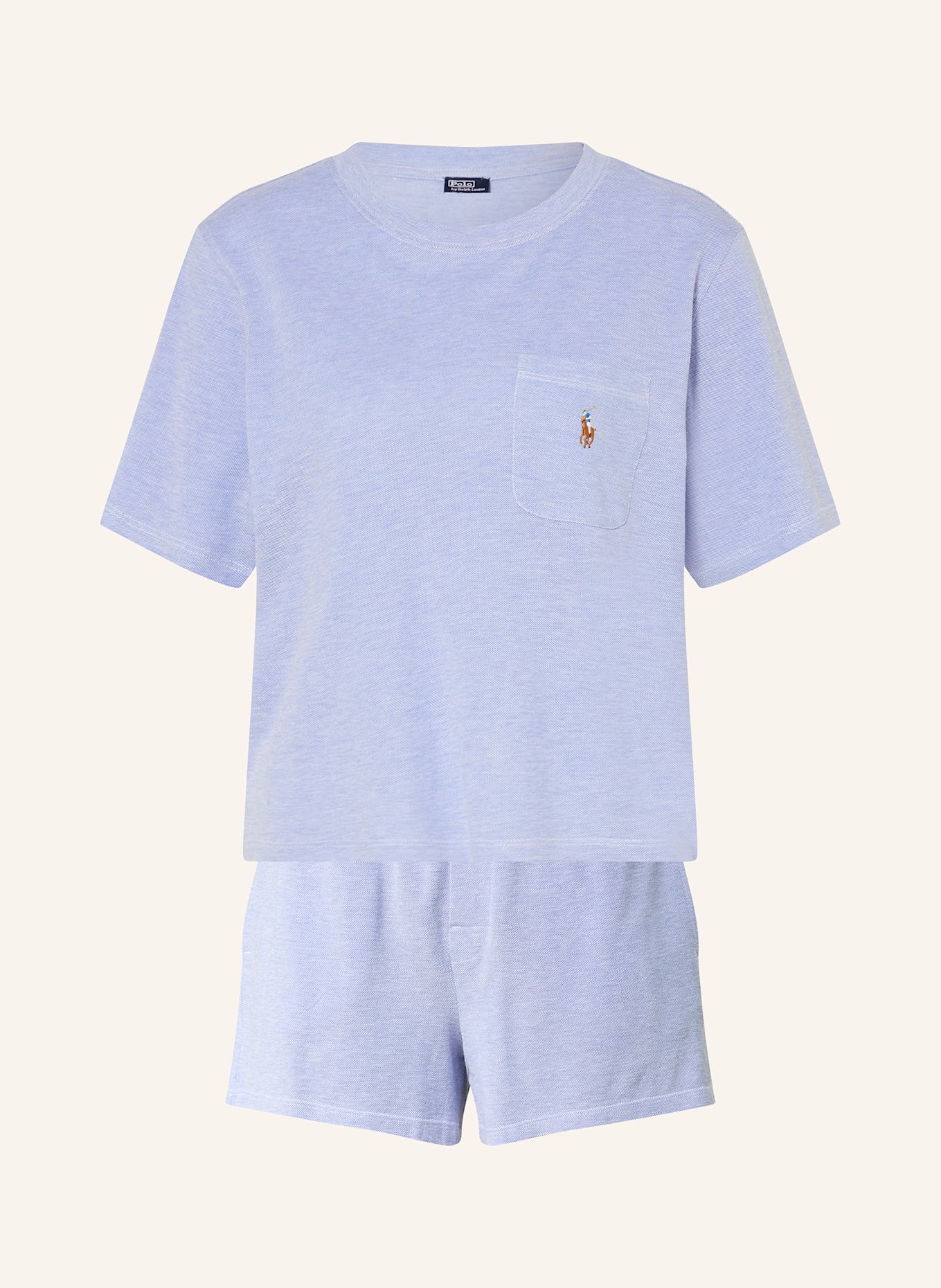 POLO RALPH LAUREN Shorty-Schlafanzug: HELLBLAU