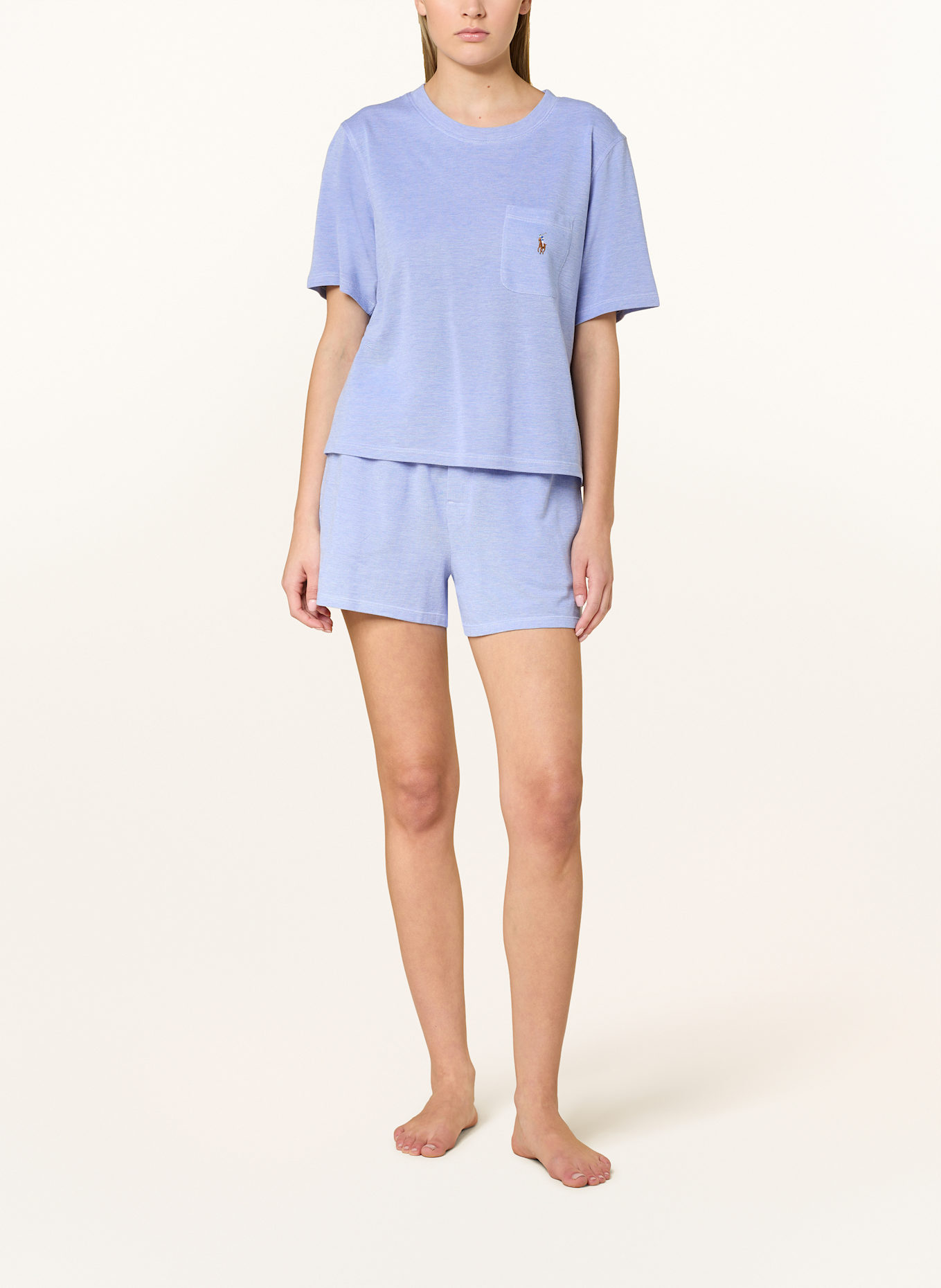 POLO RALPH LAUREN Shorty-Schlafanzug: HELLBLAU
