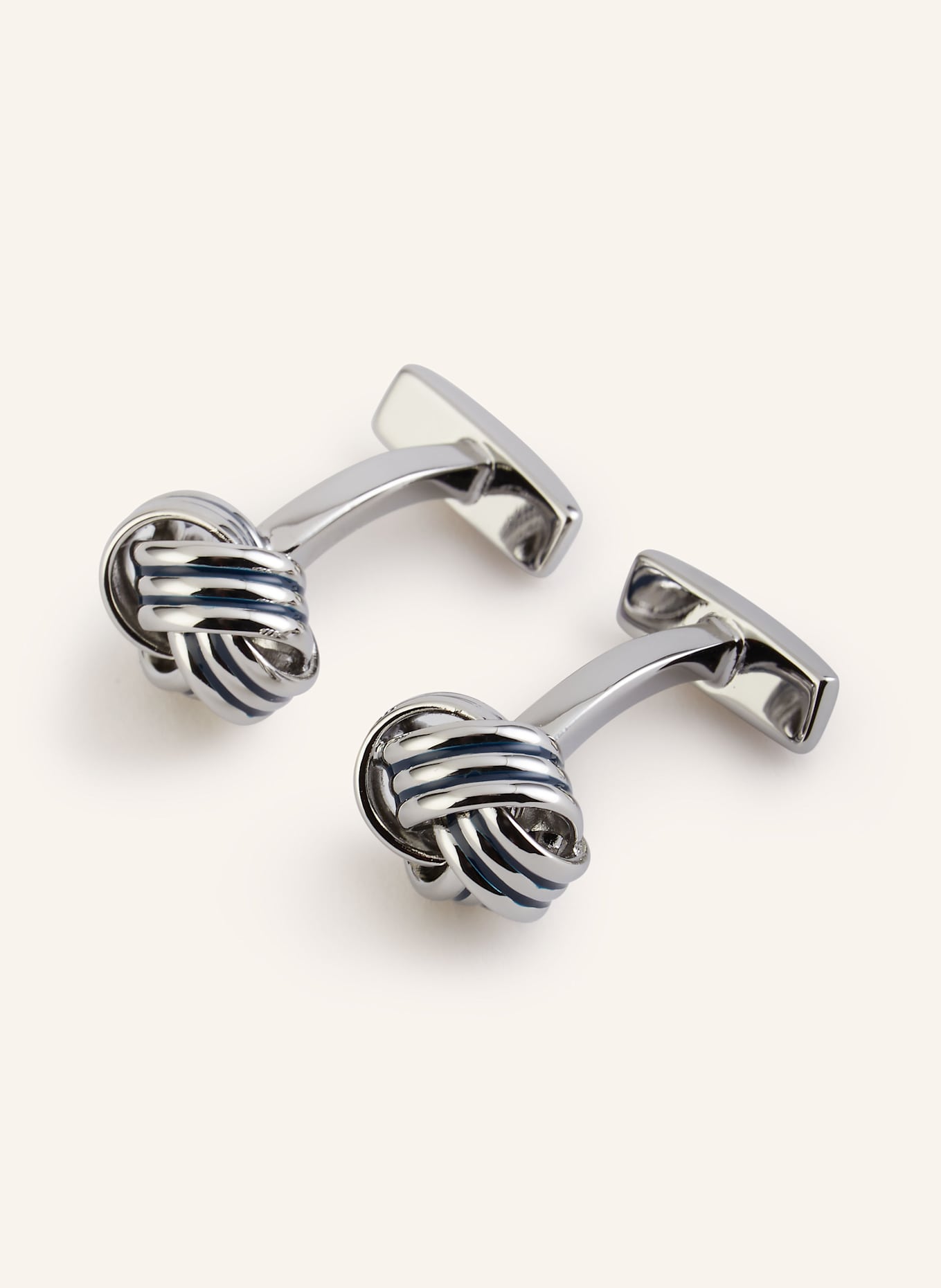 BOSS Manschettenknöpfe B-KNOT-CUF: SILBER/ DUNKELBLAU