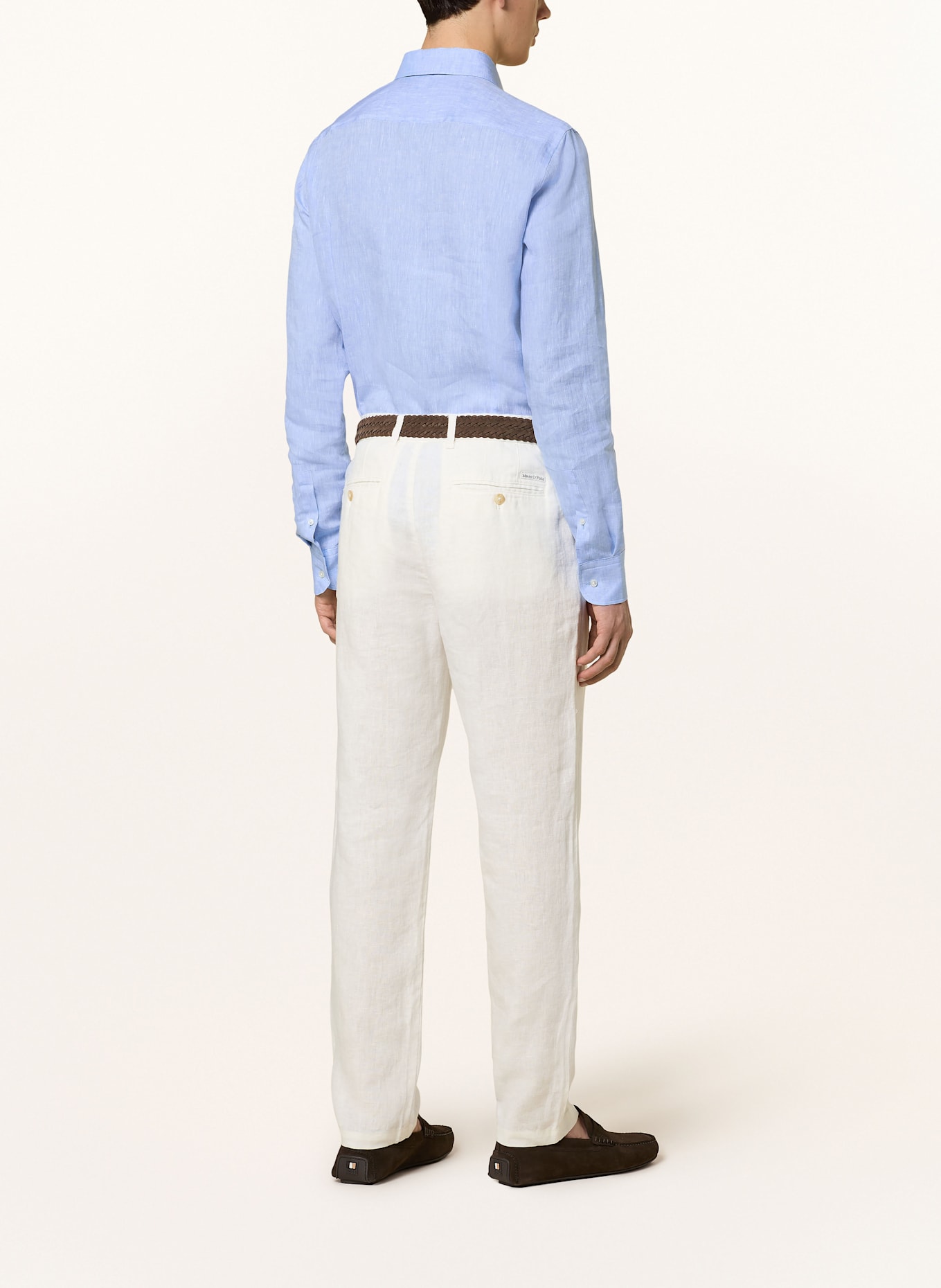 BOSS Leinenhemd HANK Slim Fit: HELLBLAU