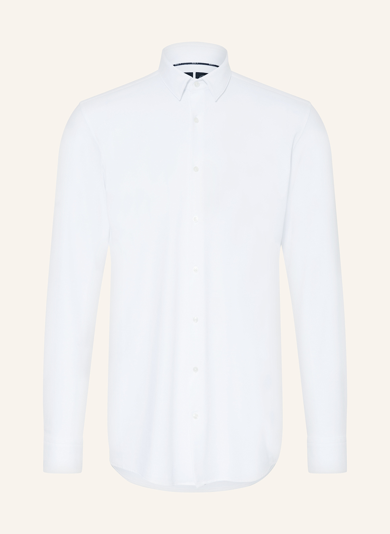 BOSS Hemd HANK Slim Fit mit extralangem Arm: WEISS