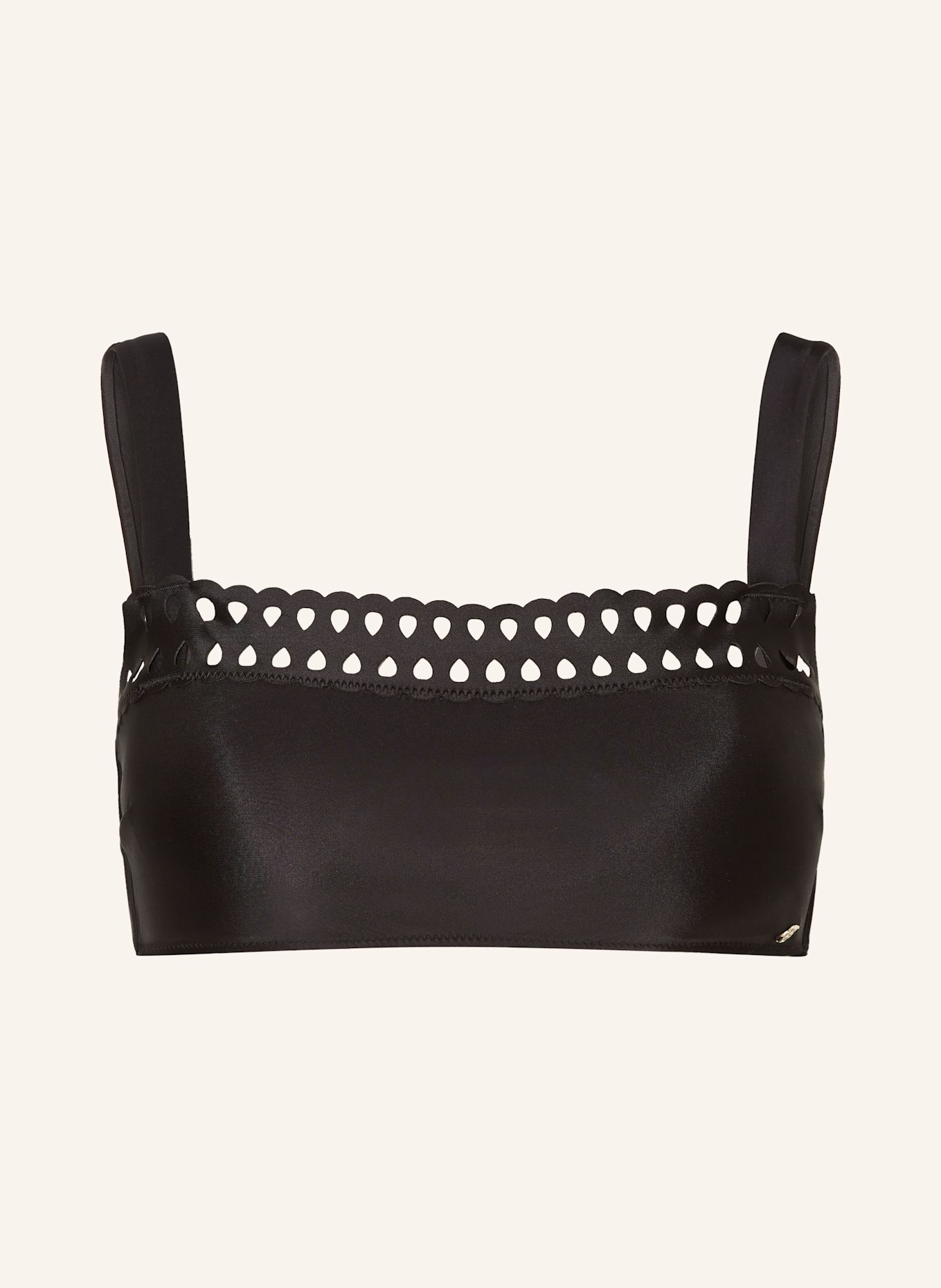BOSS Bustier-Bikini-Top EYELET: SCHWARZ