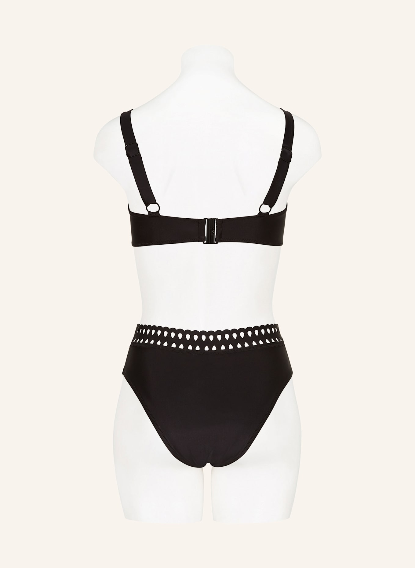 BOSS Bustier-Bikini-Top EYELET: SCHWARZ