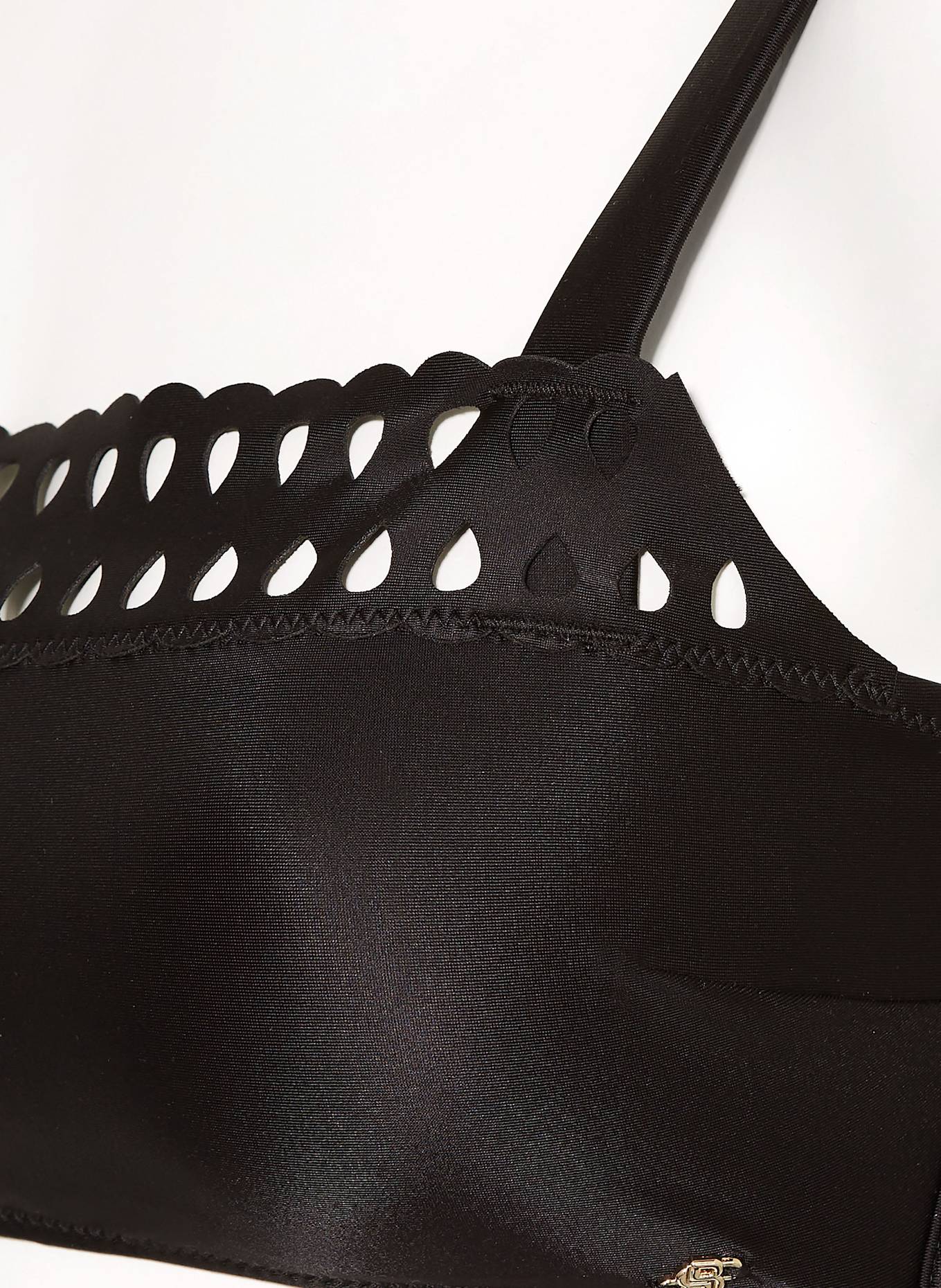 BOSS Bustier-Bikini-Top EYELET: SCHWARZ
