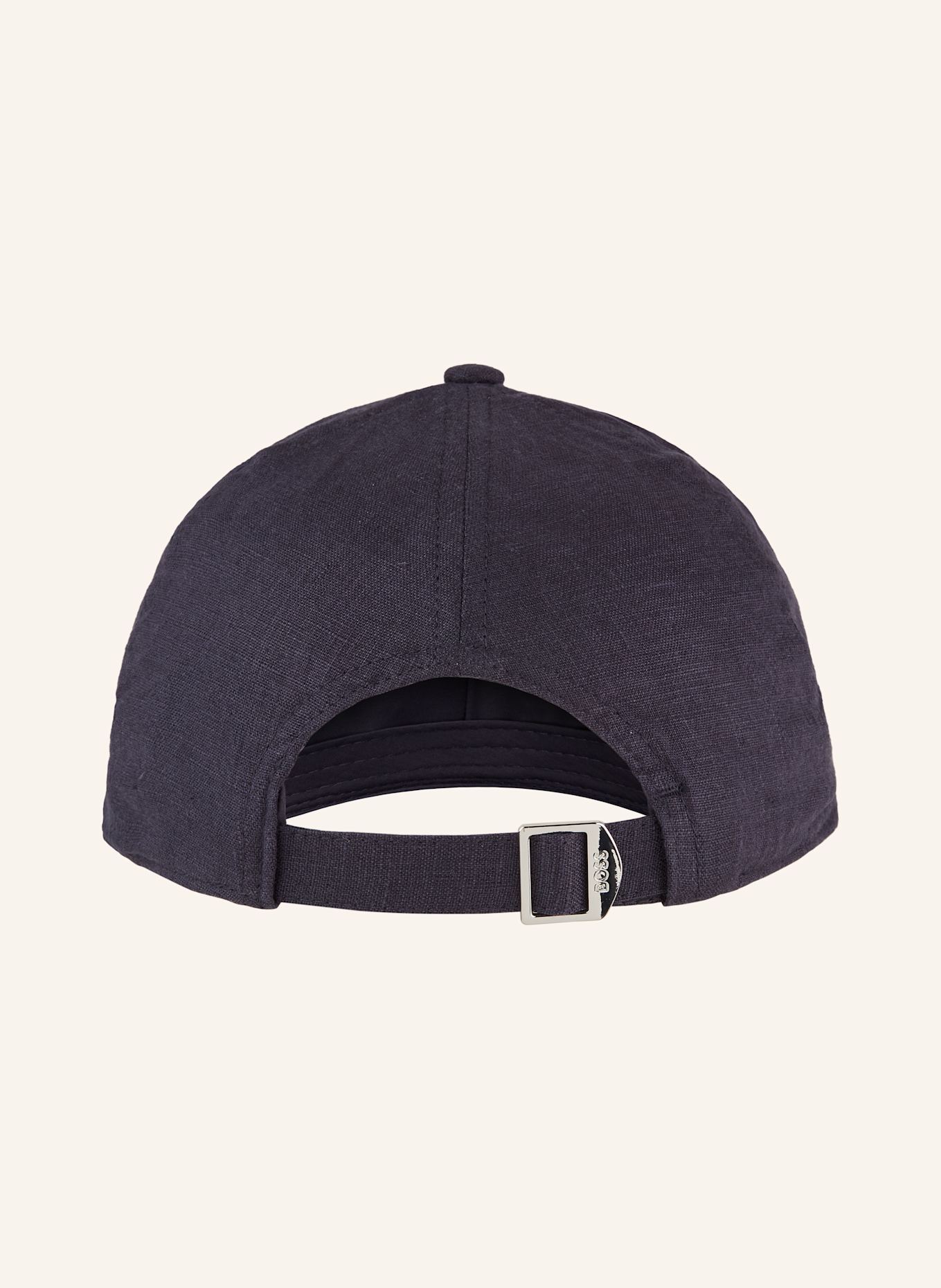 BOSS Leinen-Cap ZED: DUNKELBLAU