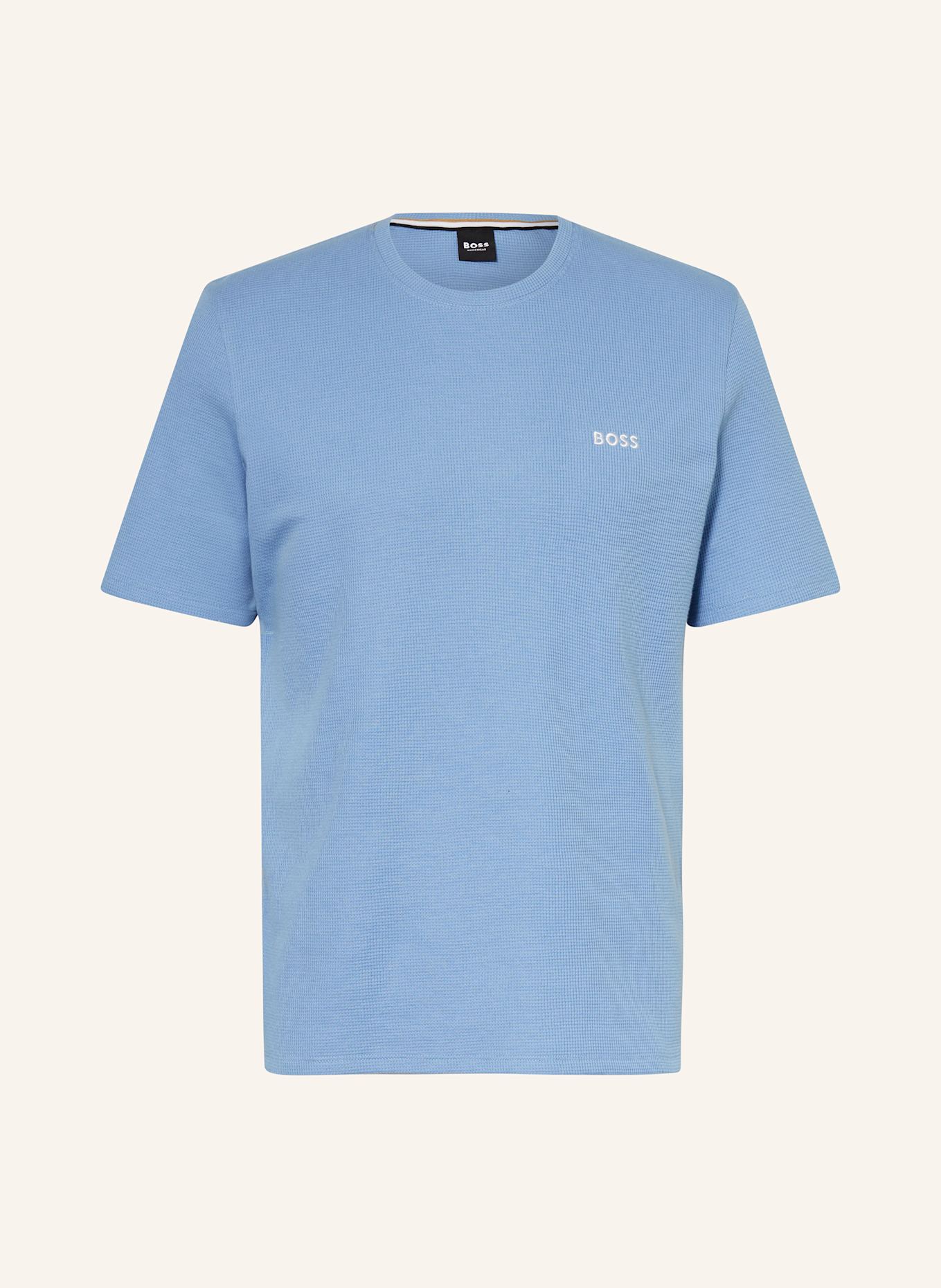 BOSS Pyžamové tričko: TMAVĚ MODRÁ