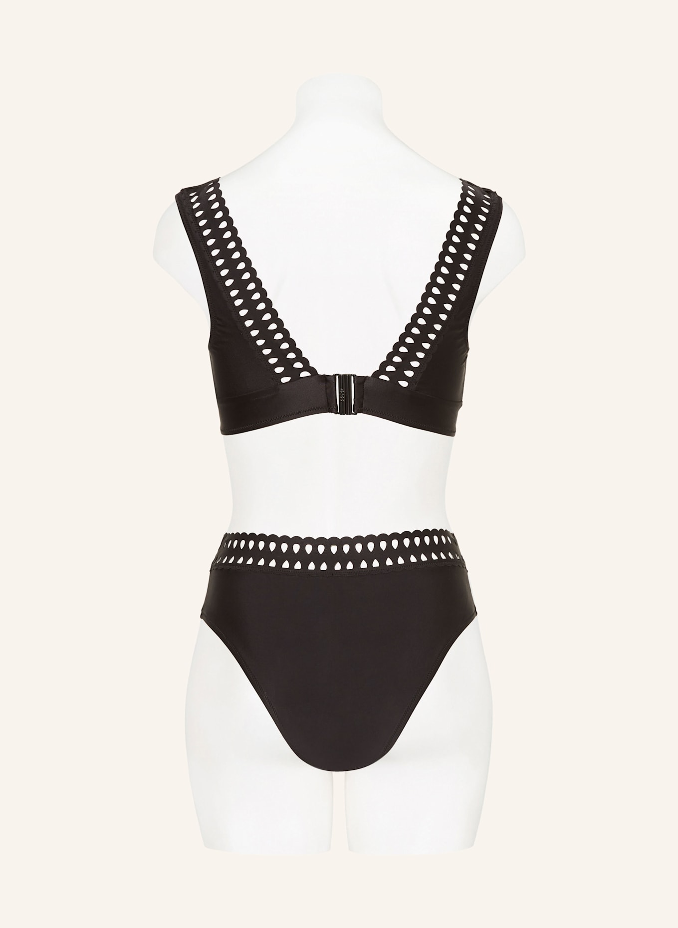 BOSS Bralette-Bikini-Top EYELET mit UV-Schutz 50+: SCHWARZ