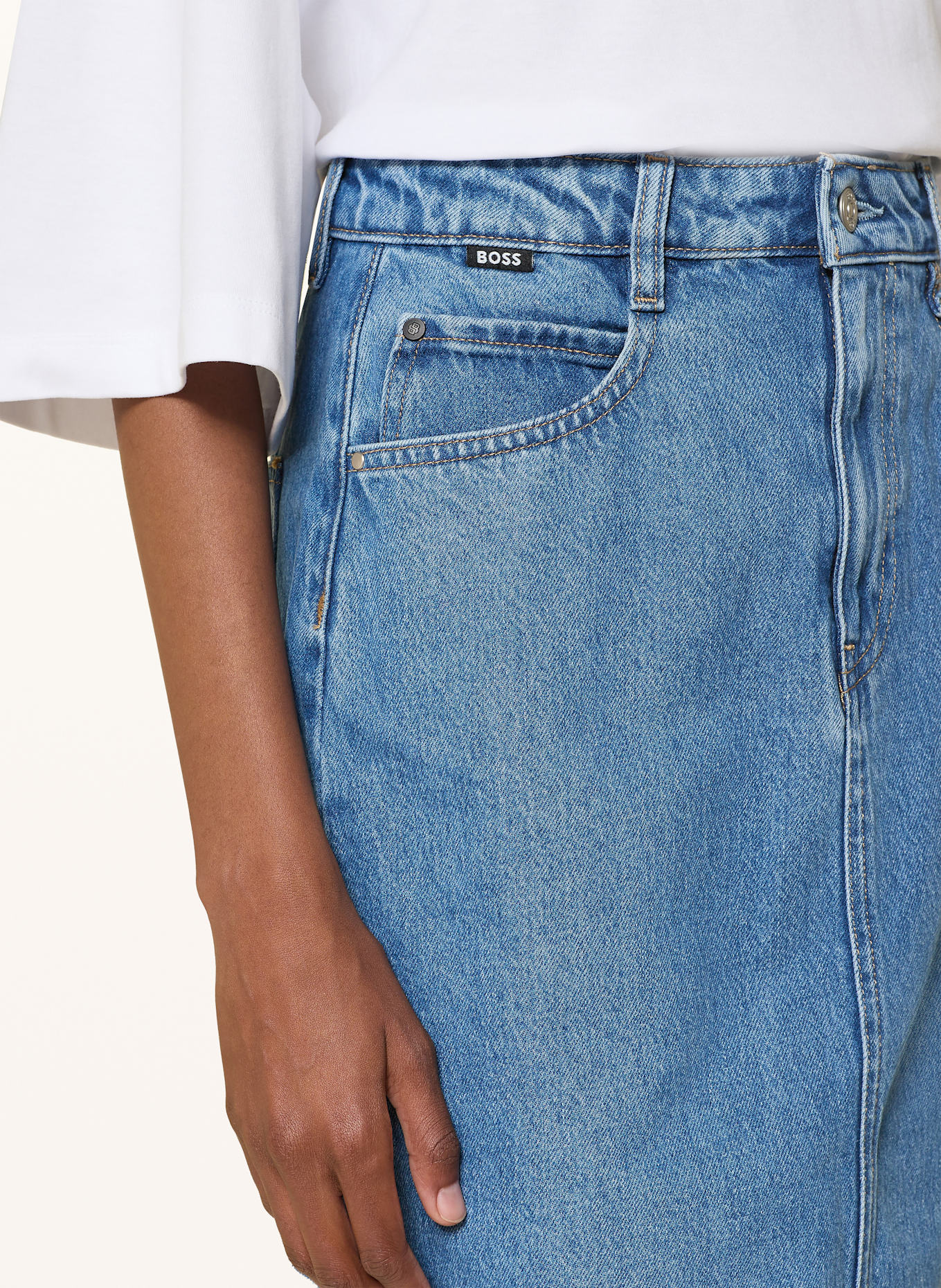 BOSS Jeansrock COBALTIDE: 463 OPEN BLUE