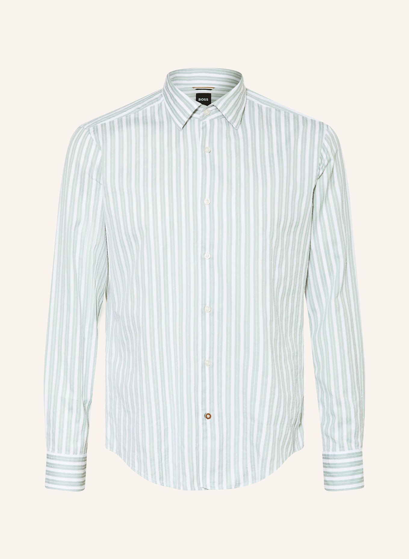 BOSS Hemd JOE Regular Fit: GRÜN / WEISS