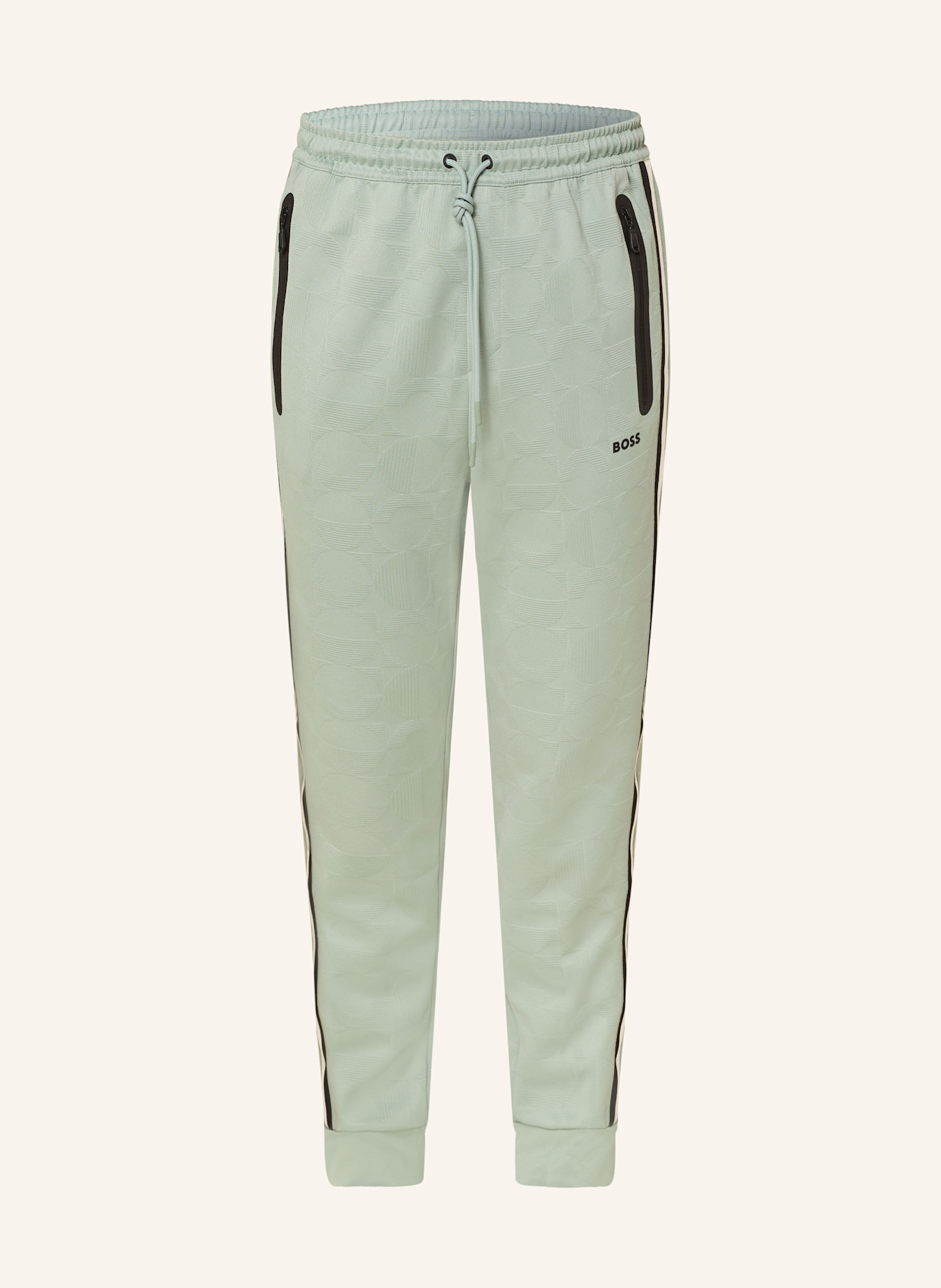 BOSS Sweatpants HOVER Relaxed Fit: LIGHT GREEN / WHITE / BLACK
