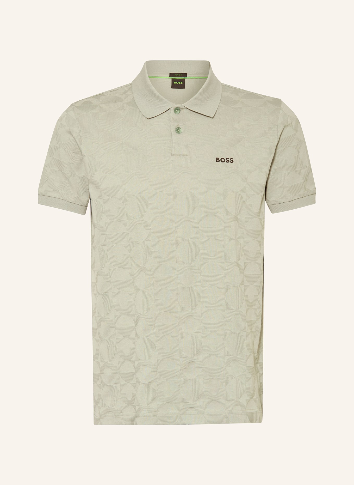 BOSS PIRAX relaxed fit jersey Homme polo shirt: LIGHT GREEN