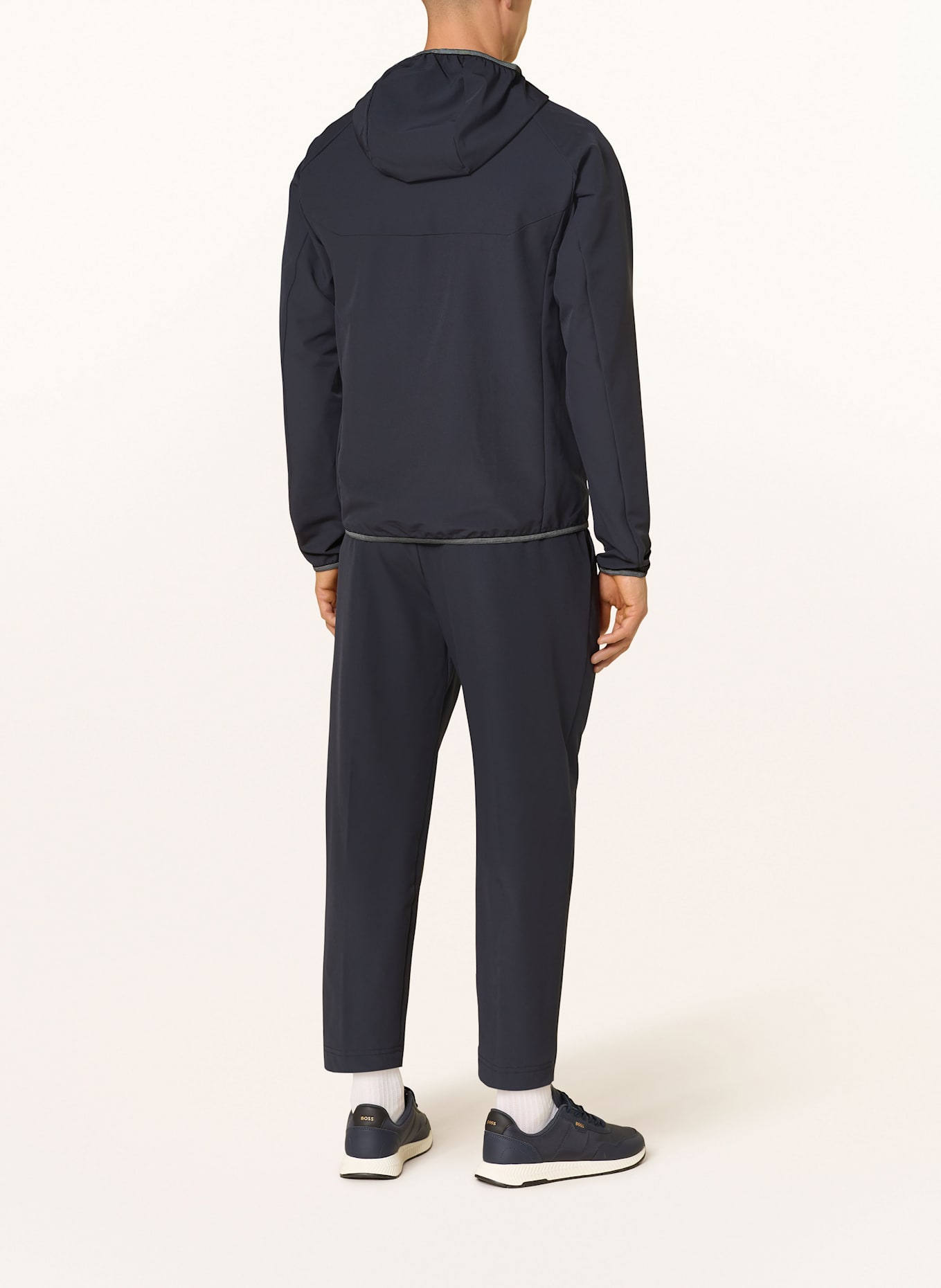 BOSS Chino T_CONVERT-PLEAT Tapered Fit: DUNKELBLAU
