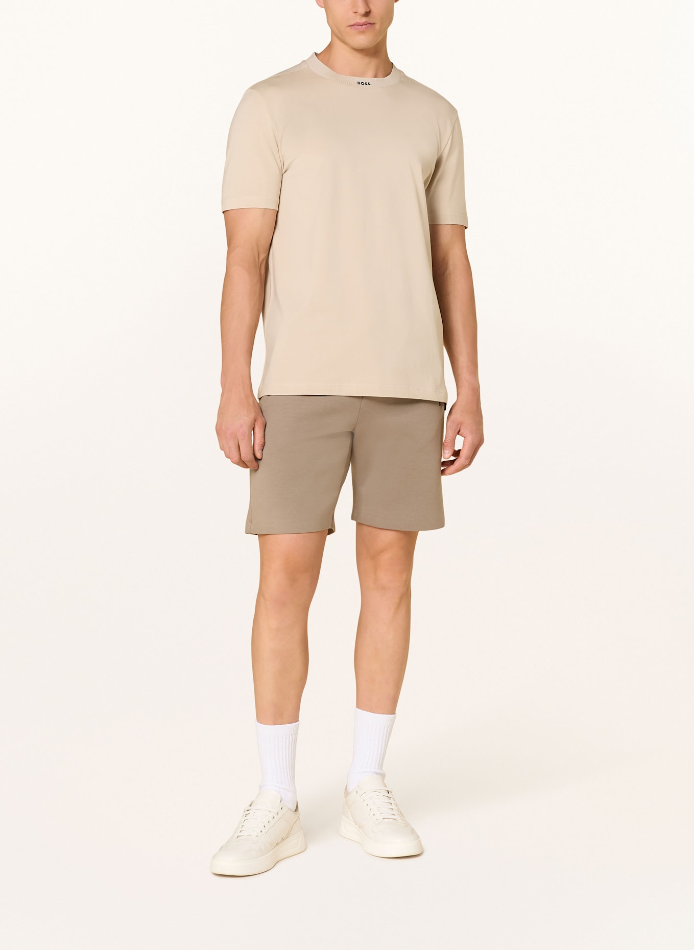 BOSS T-Shirt TEE RIB: BEIGE