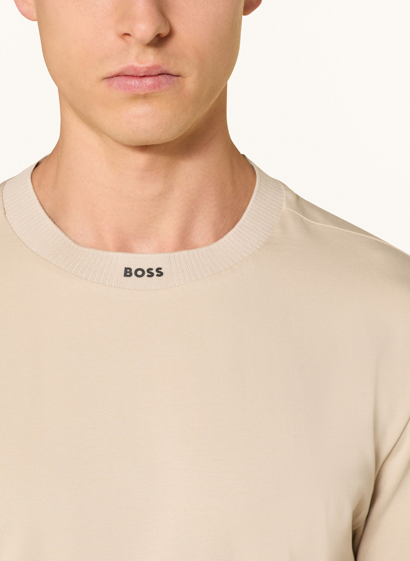 BOSS T-Shirt TEE RIB: BEIGE