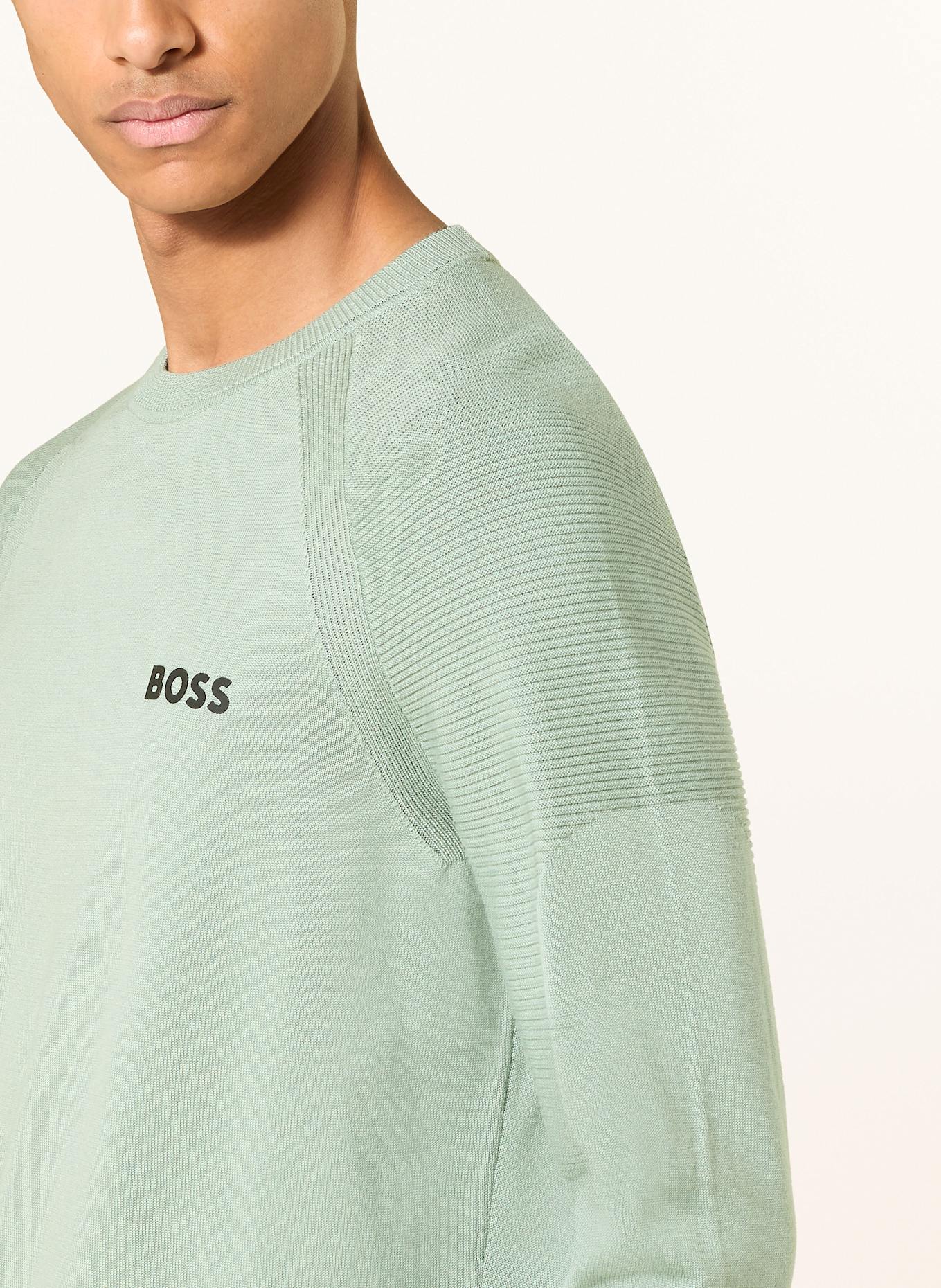 BOSS Pullover PERFORM MAX: HELLGRÜN