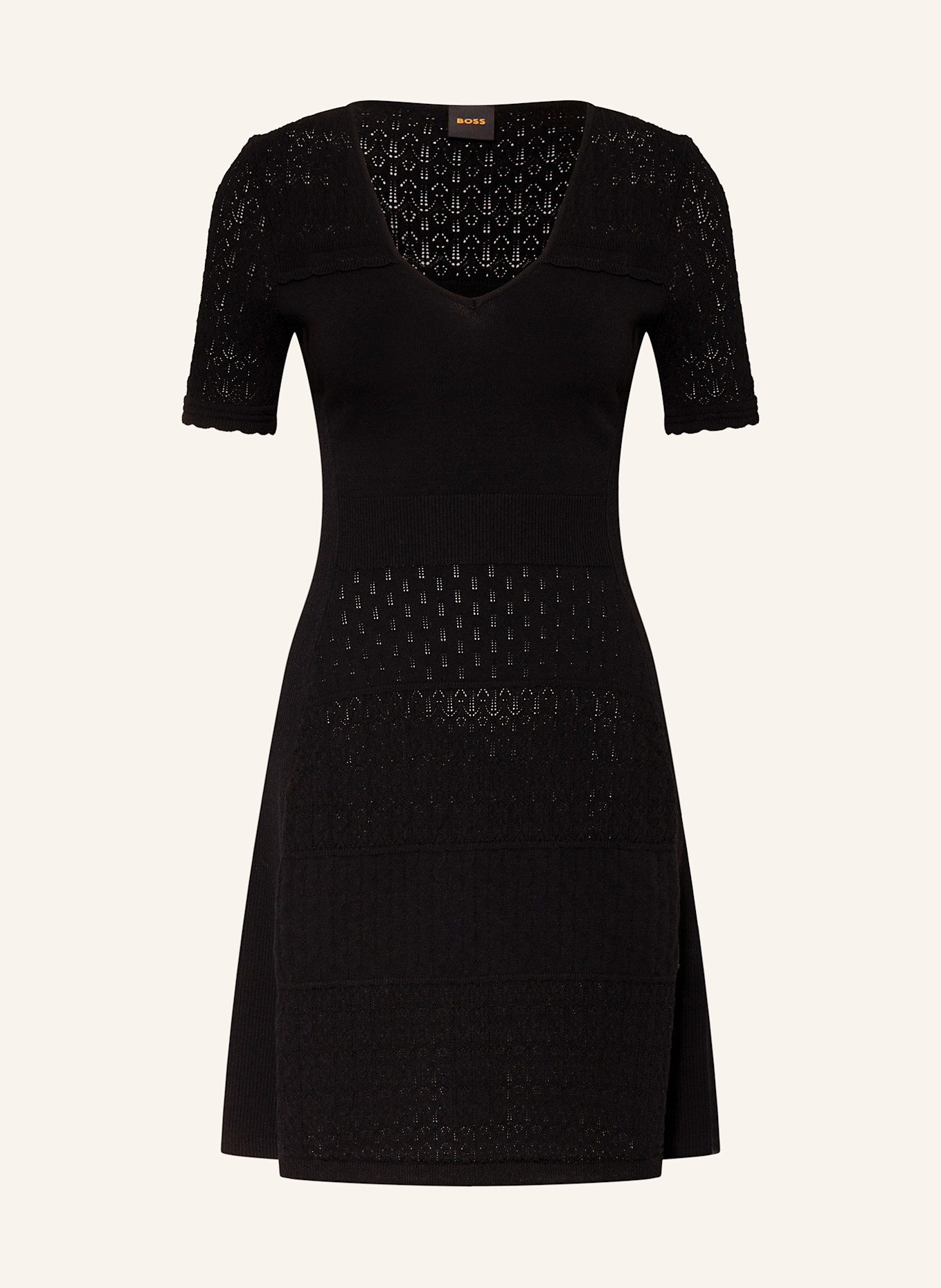 BOSS Strickkleid FUART: SCHWARZ