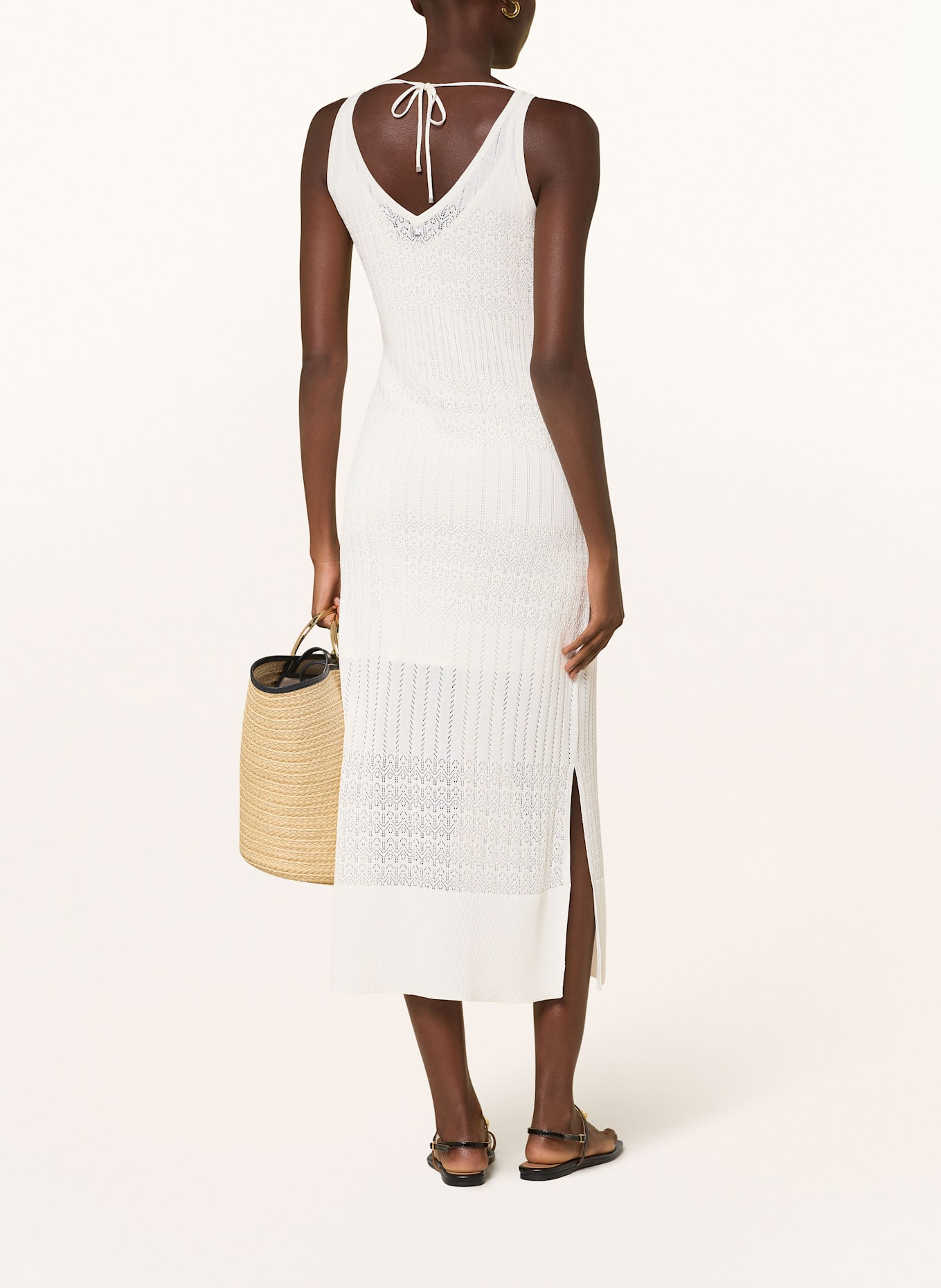 BOSS Strickkleid FLOOM: WEISS