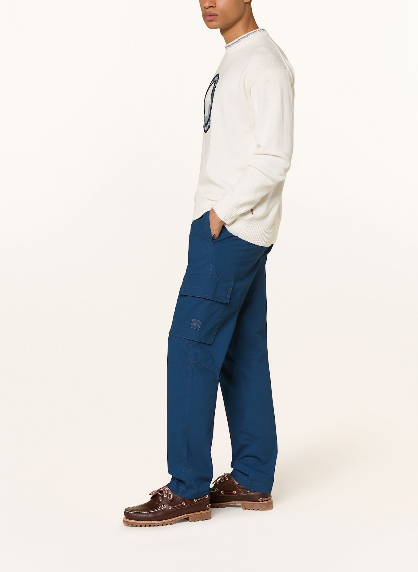 BOSS Cargohose SISLA-9-CARGO Tapered Fit: DUNKELBLAU