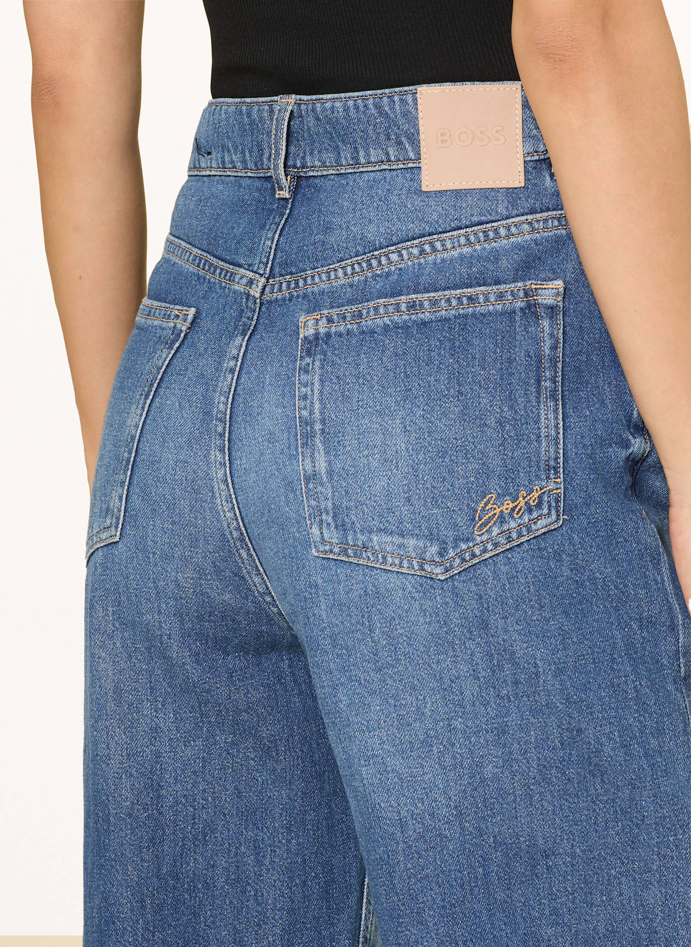 BOSS Straight beach jeans MARLENE: 431 BRIGHT BLUE
