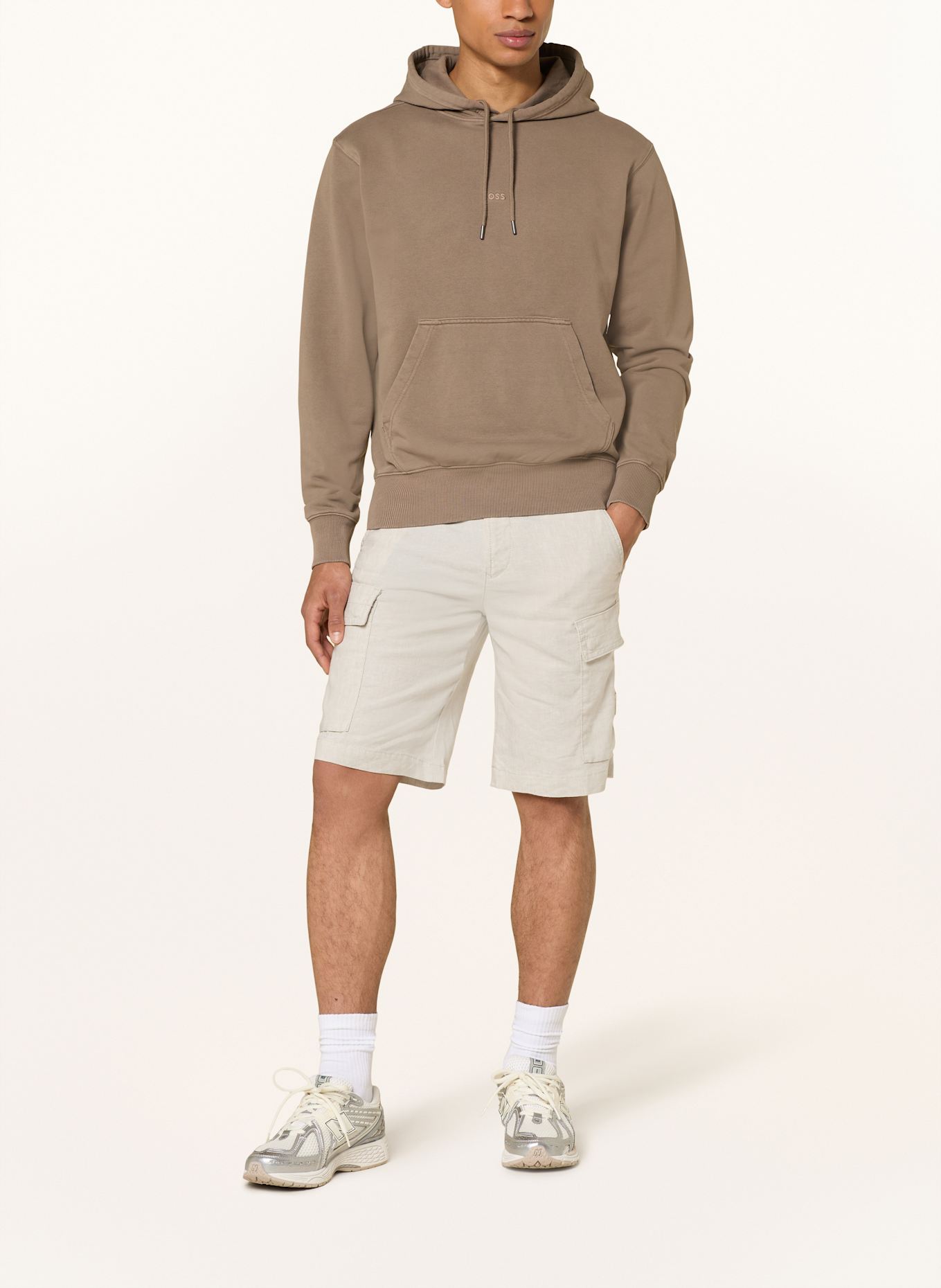 BOSS Hoodie WE_DYE_HOOD: HELLBRAUN