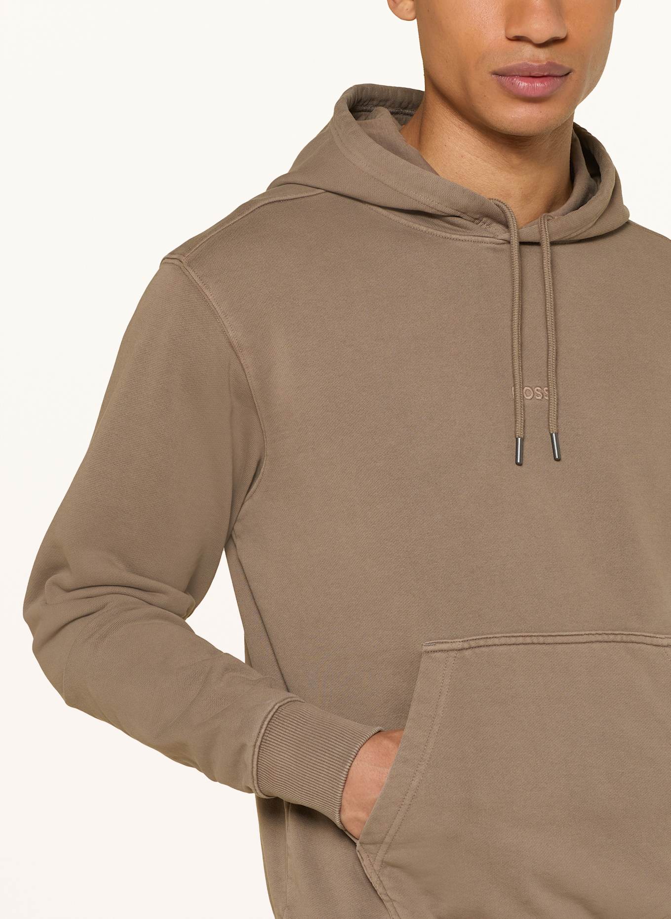 BOSS Hoodie WE_DYE_HOOD: HELLBRAUN
